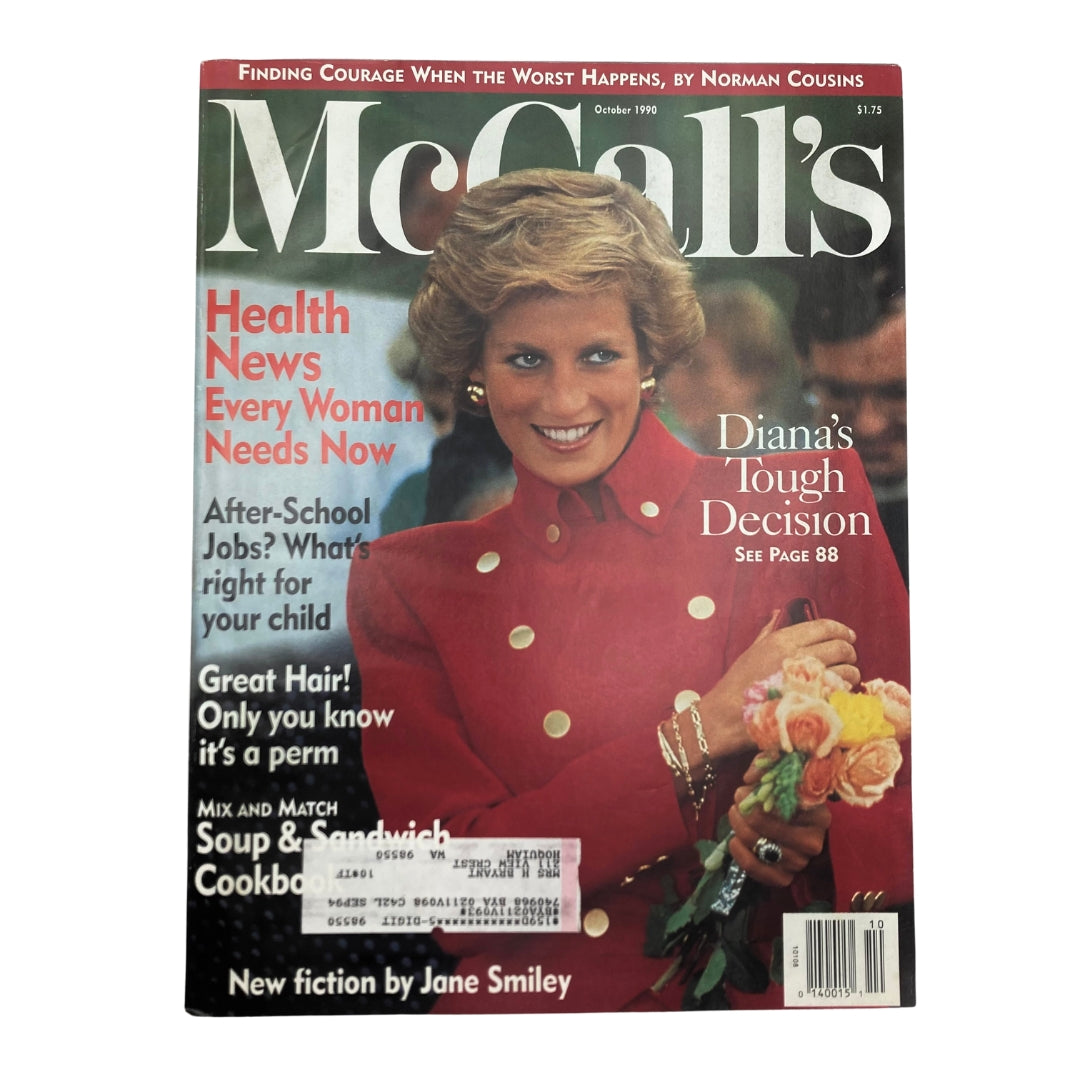 McCall's Magazine October 1990 Princess Diana's Tough Decision