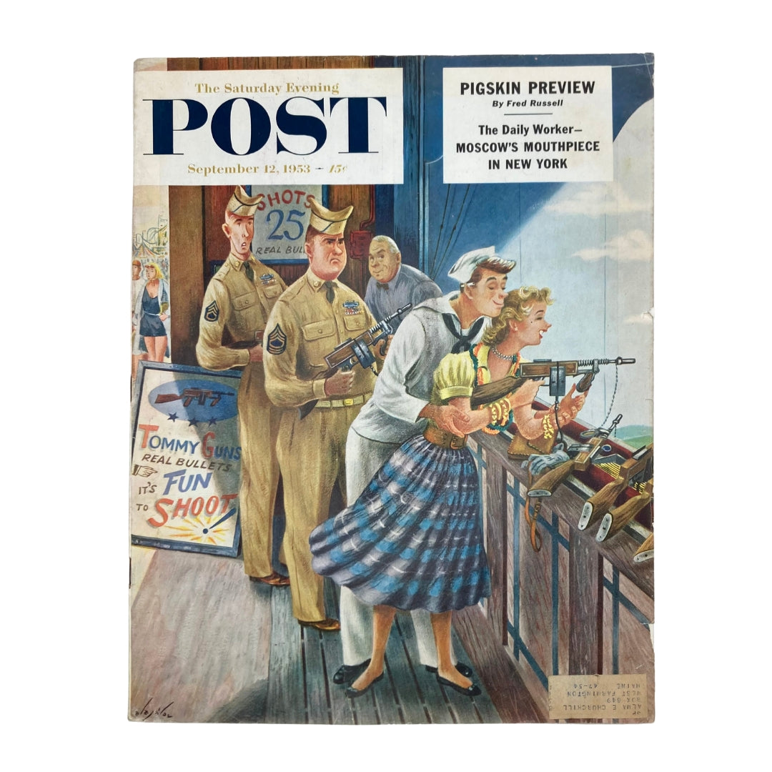 Saturday Evening Post Magazine September 12 1953 Miss Fumblefingers - Alajalov