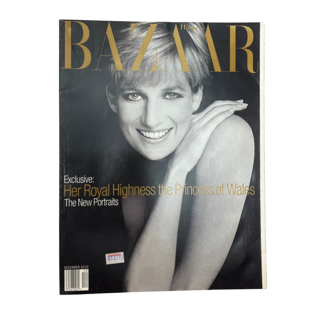 Harper's Bazaar Magazine December 1995 Princess Diana New Portraits VG No Label