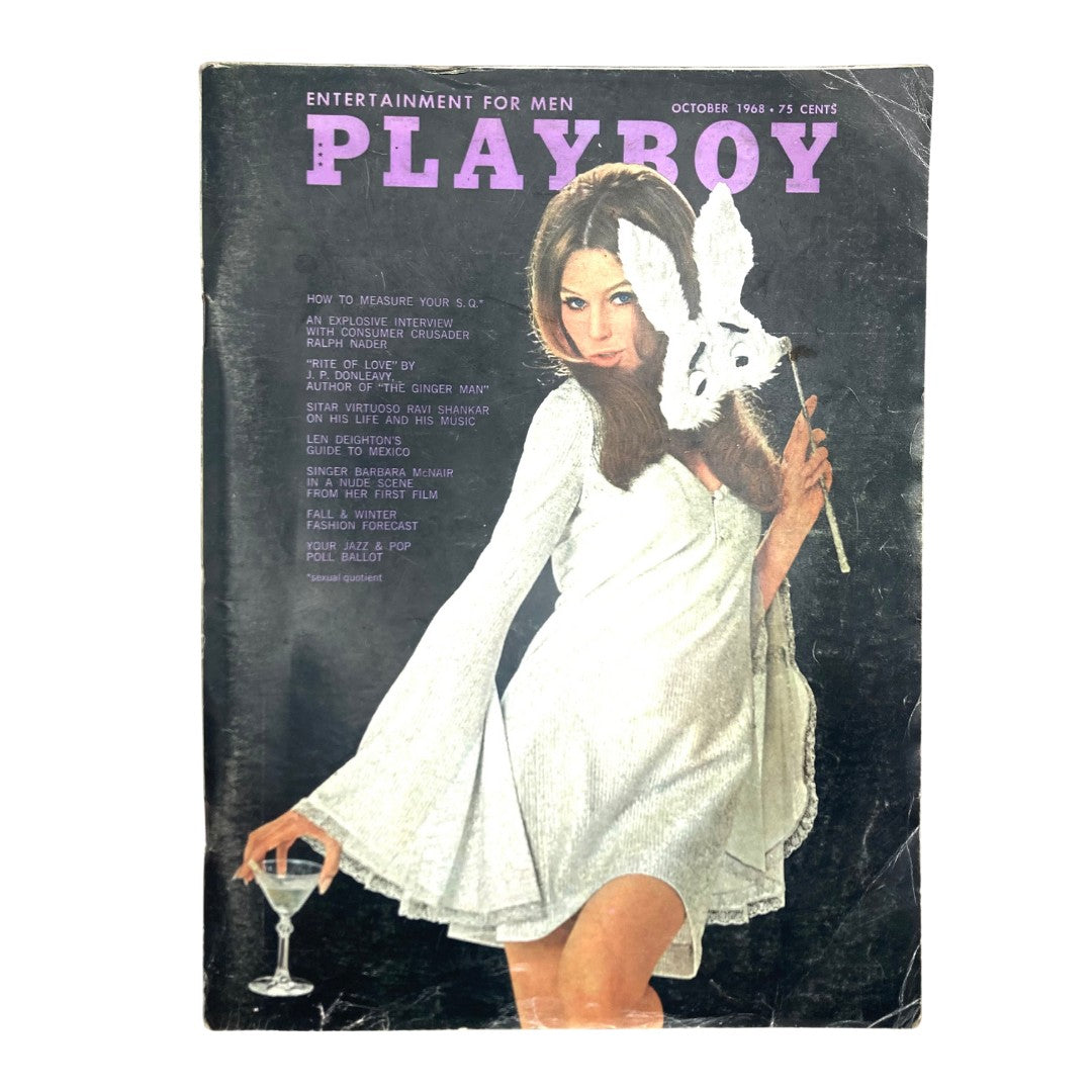 VTG Playboy Magazine October 1968 Majken Haugedal w Centerfold No Label