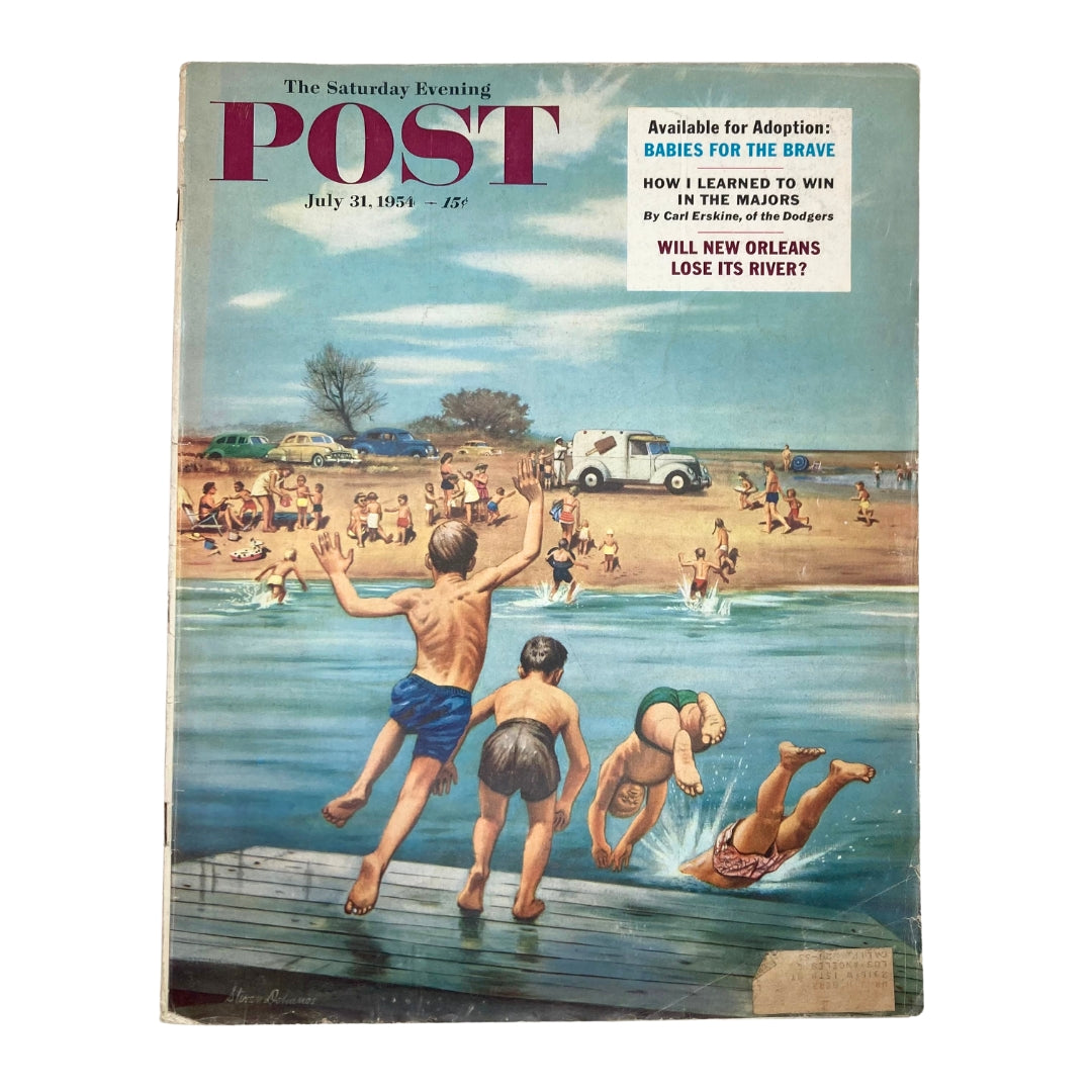 Saturday Evening Post Magazine July 31 1954 Study in Reflex Action - Dohanos