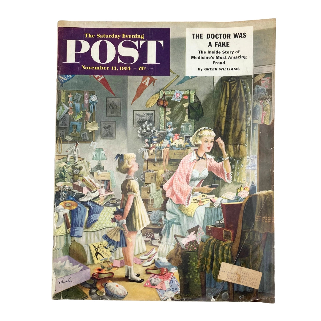 RES* Saturday Evening Post Magazine November 13 1954 Horrible Style - Alajalov