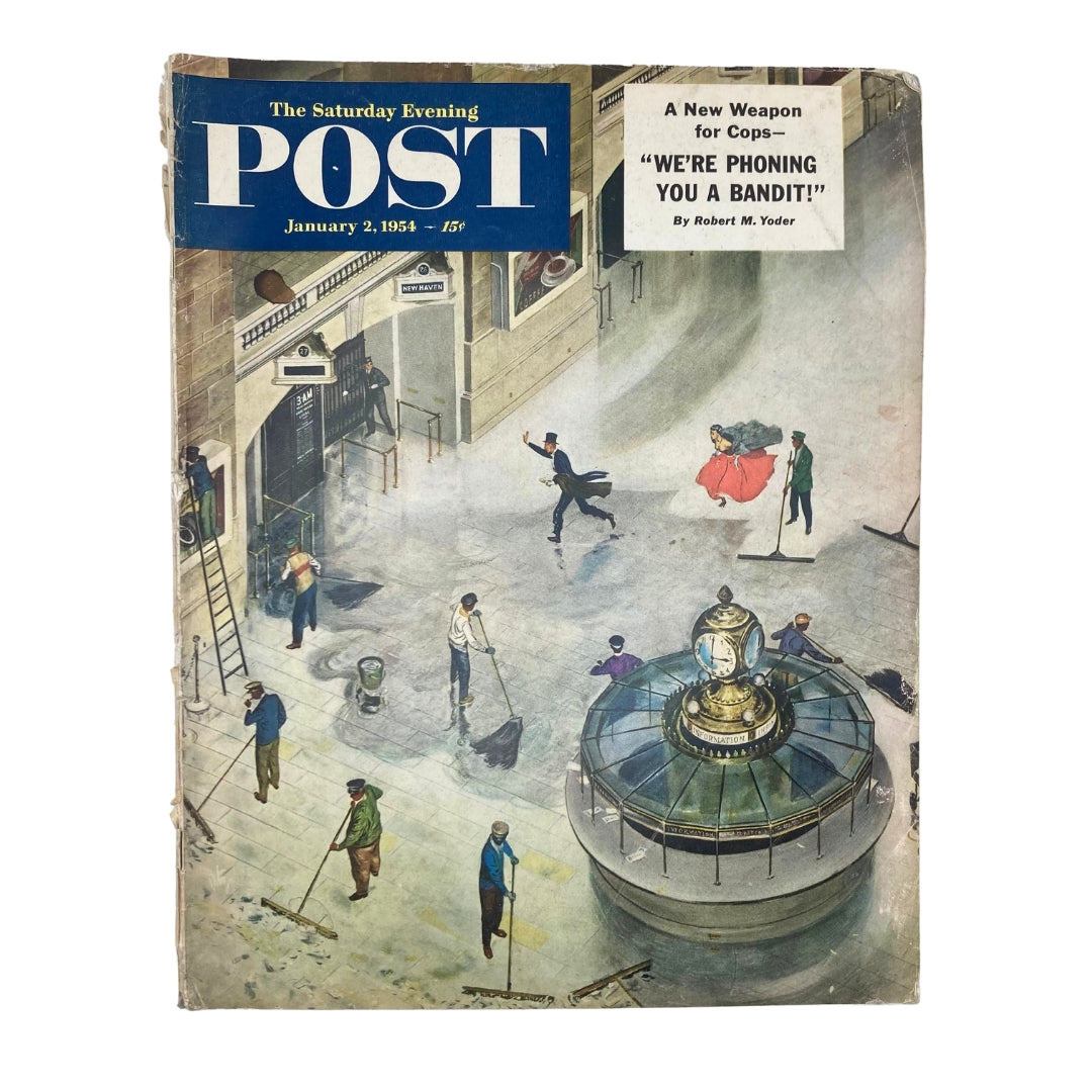 Saturday Evening Post Magazine January 2 1954 Bon Boyage Sprintt - Utz No Label