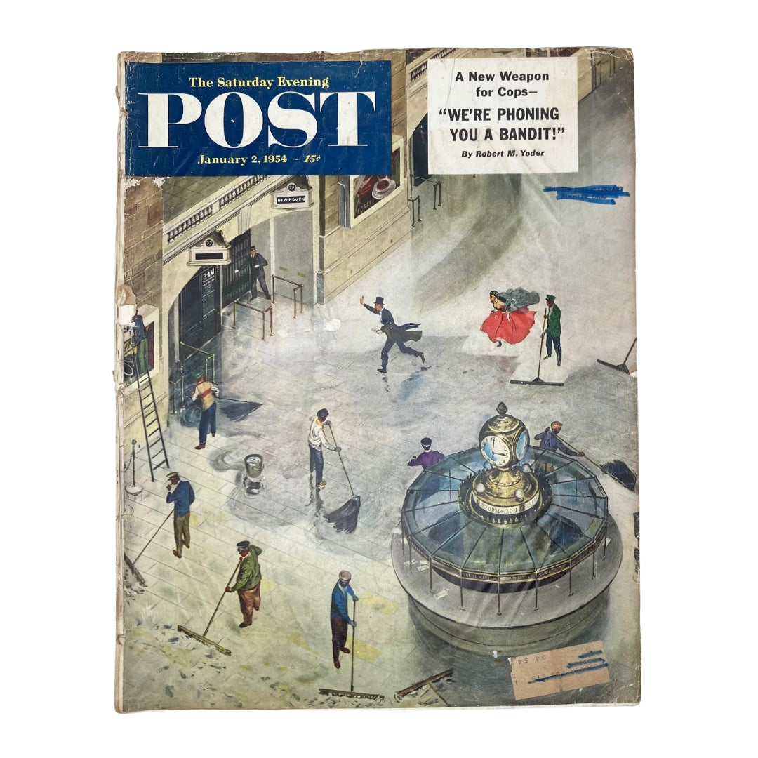 RES* Saturday Evening Post Magazine January 2 1954 New Haven Local - Thornton