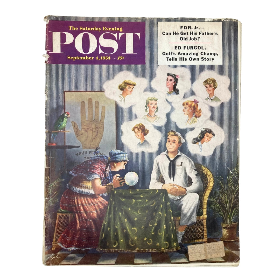 Saturday Evening Post Magazine September 4 1954 Real Fortuneteller - Alajalov