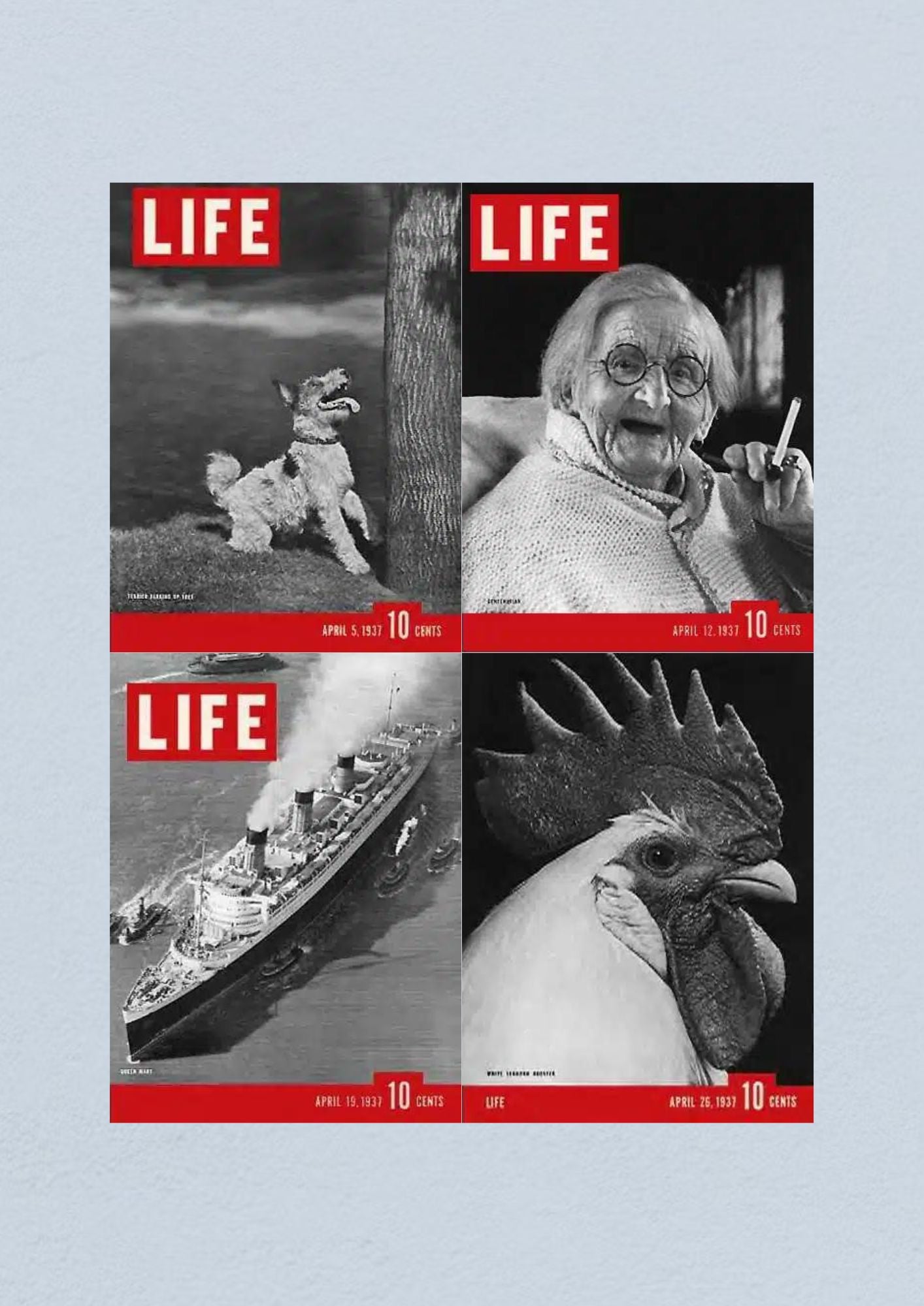 Life Magazine Lot of 4 Full Month of April 1937 5, 12, 19, 26