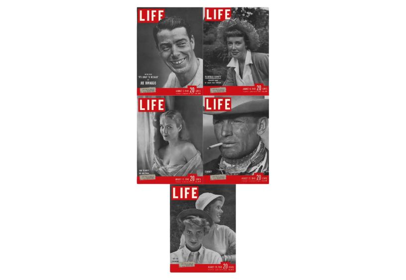 Life Magazine Lot of 5 Month August 1949 1,8,15,22,29 Jackson Pollock Dimaggio