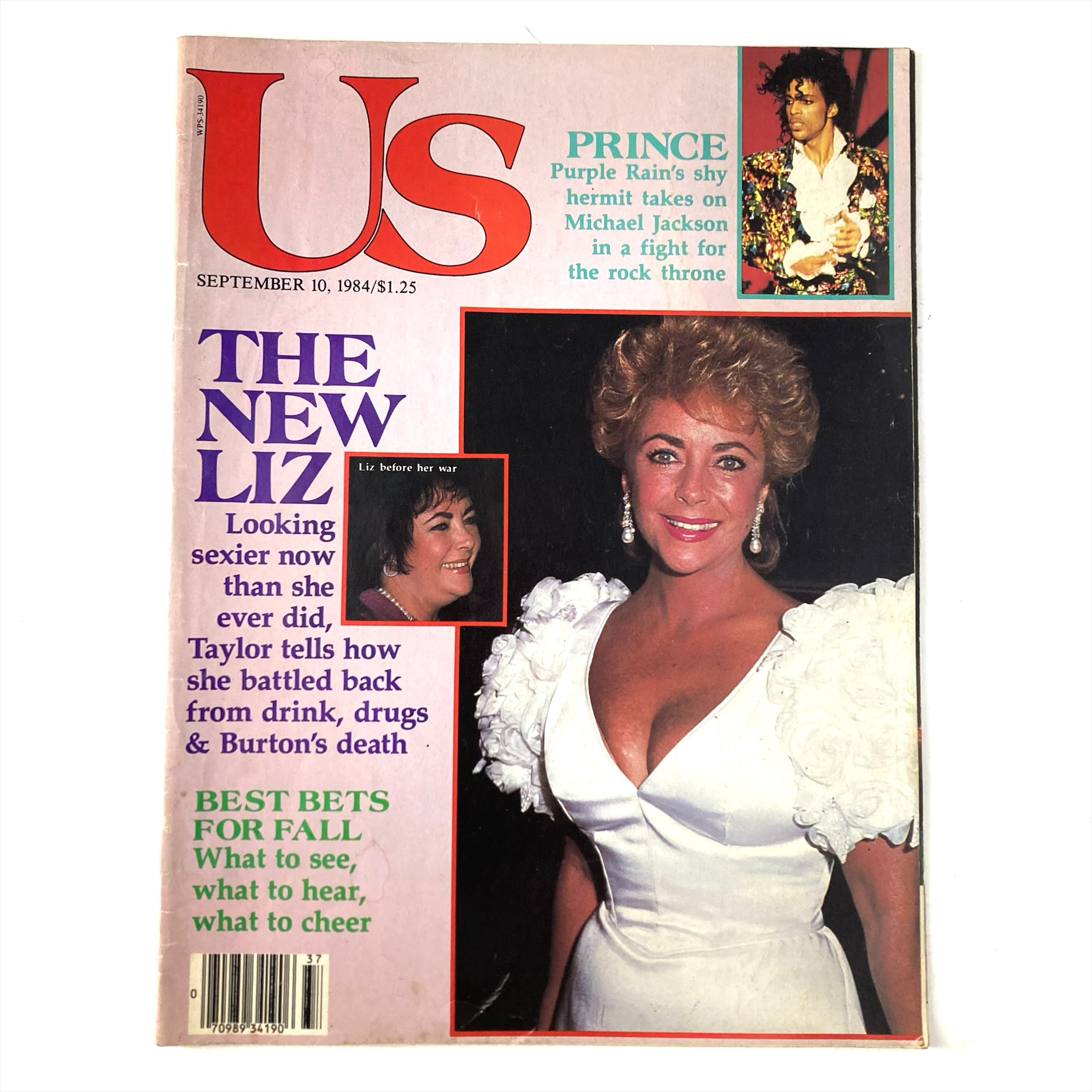 VTG US Magazine September 10 1984 Elizabeth Taylor & Prince Cover No Label