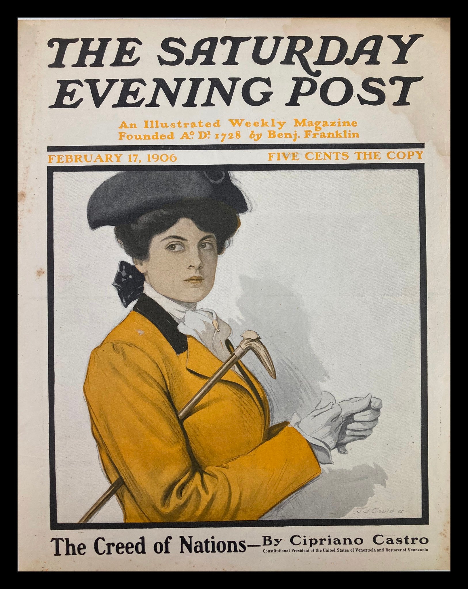 COVER ONLY The Saturday Evening Post February 17 1906 The Creed of Nations