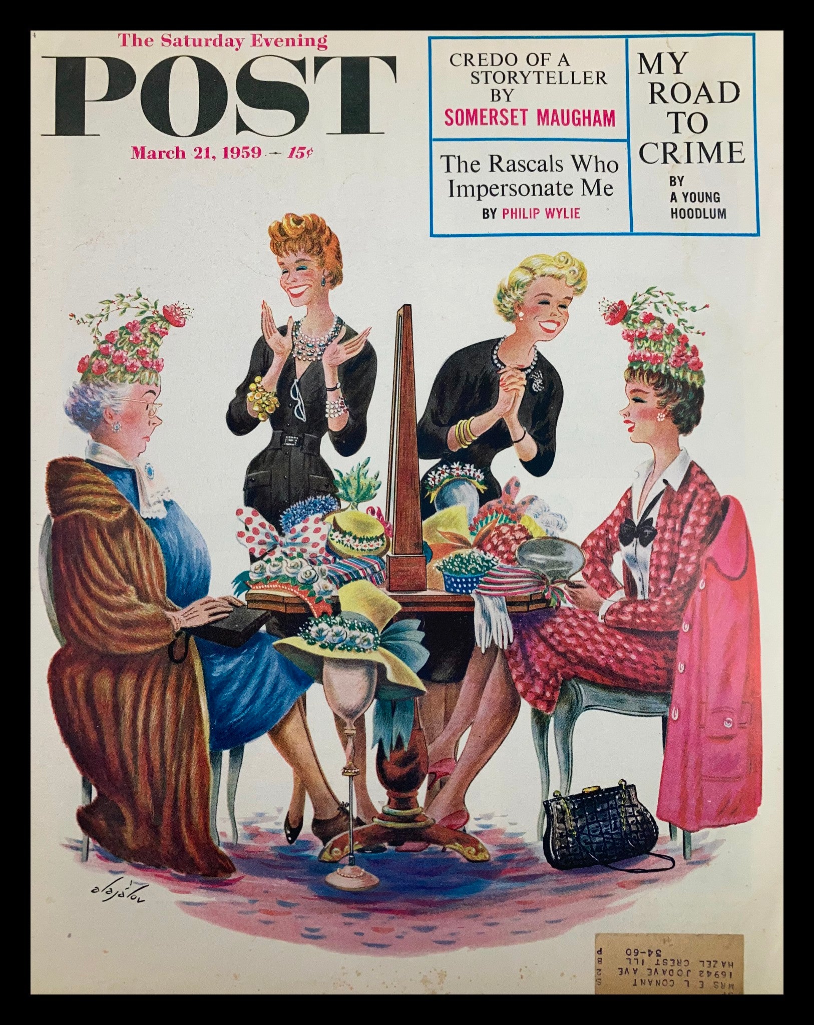 COVER ONLY The Saturday Evening Post March 21 1959 My Road To Crime