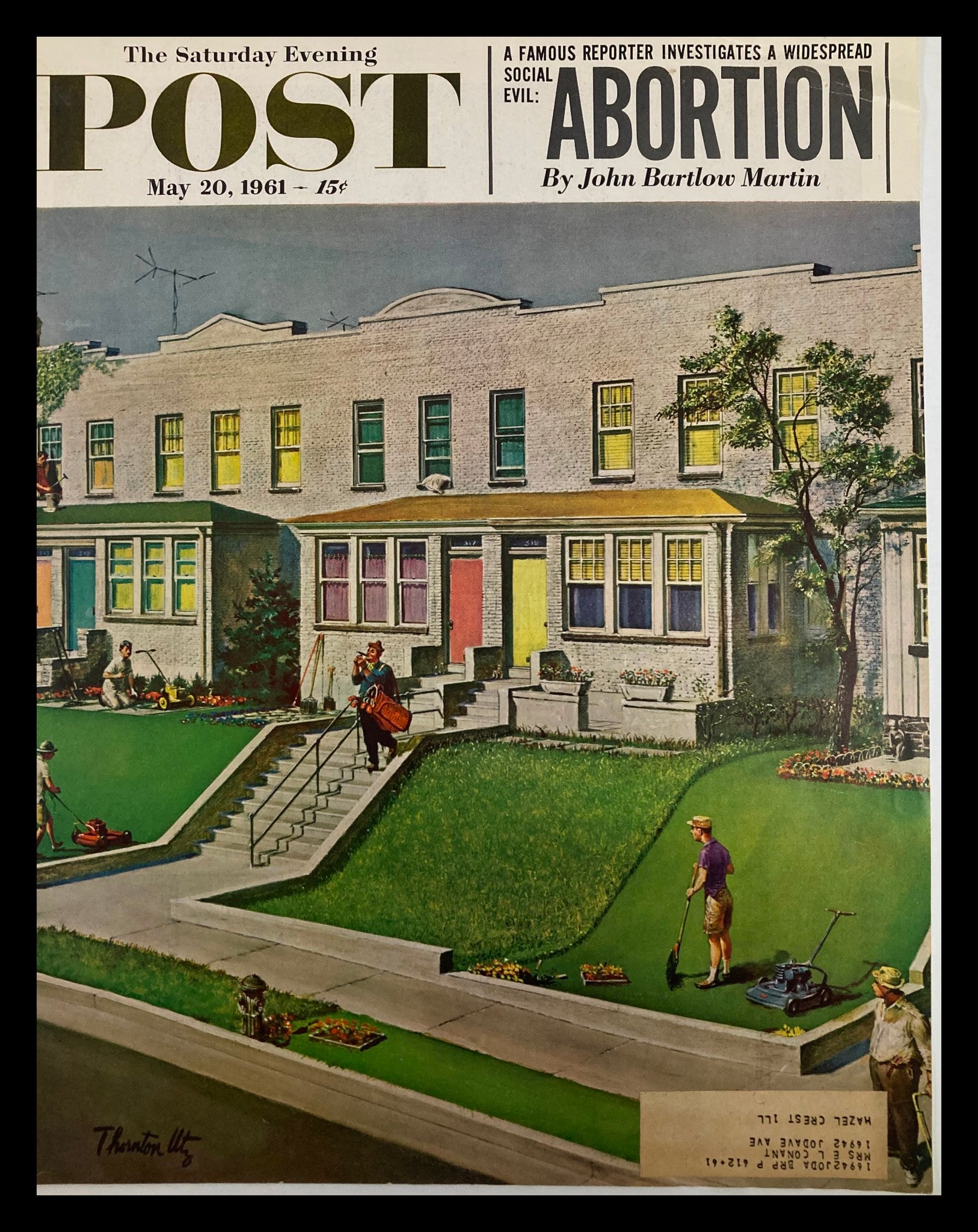 COVER ONLY The Saturday Evening Post May 20 1961 Abortion by John B. Martin