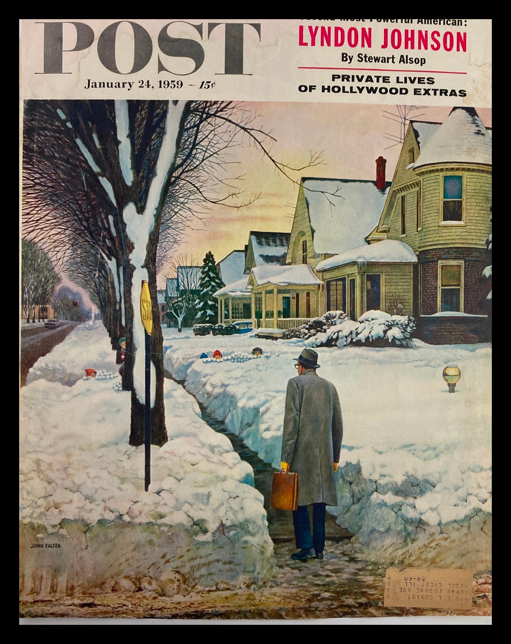 COVER ONLY The Saturday Evening Post January 24 1959 Lyndon B. Johnson