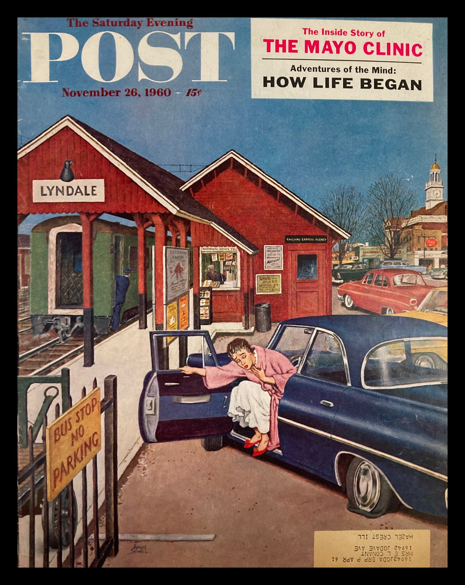 COVER ONLY The Saturday Evening Post November 26 1960 Story of The Mayo Clinic