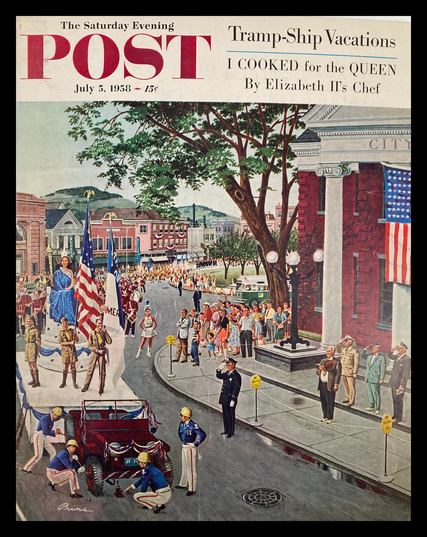 COVER ONLY The Saturday Evening Post July 5 1958 I Cooked for the Queen No Label