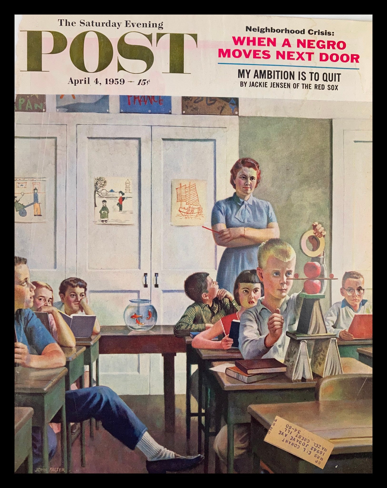 COVER ONLY The Saturday Evening Post April 4 1959 My Ambition Is To Quit