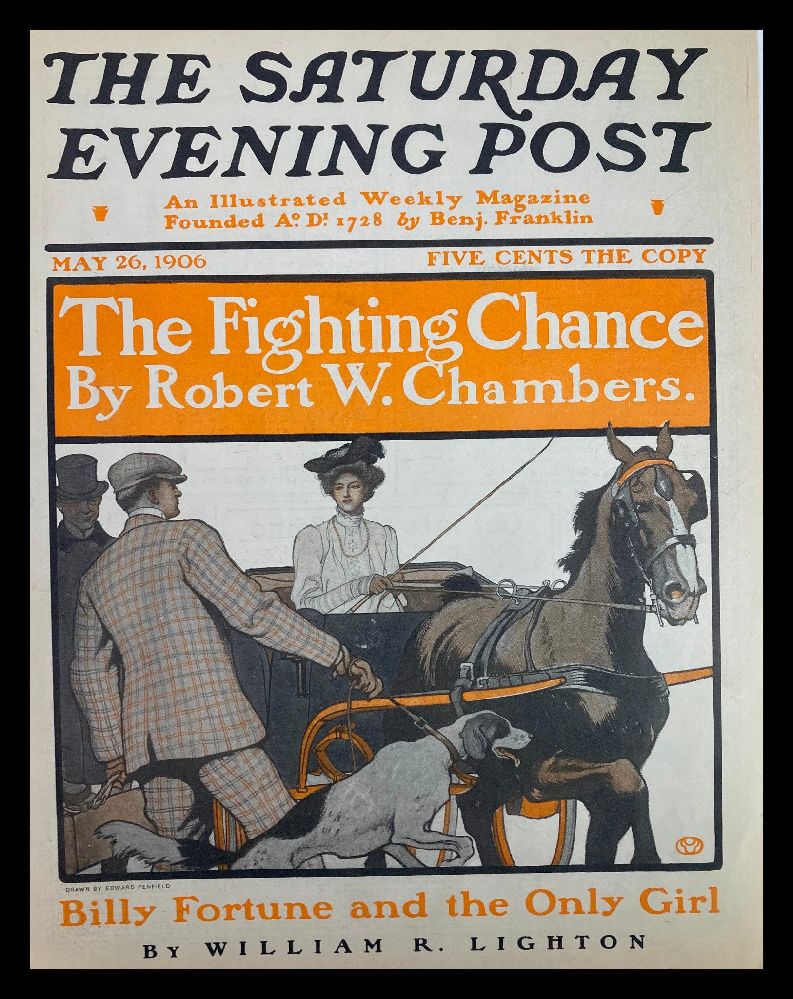 COVER ONLY The Saturday Evening Post May 26 1906 The Fighting Chance No Label