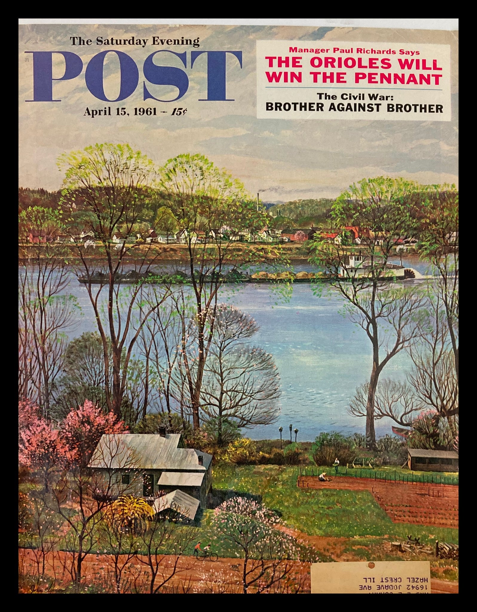 COVER ONLY The Saturday Evening Post April 15 1961 Orioles Will Win The Pennant