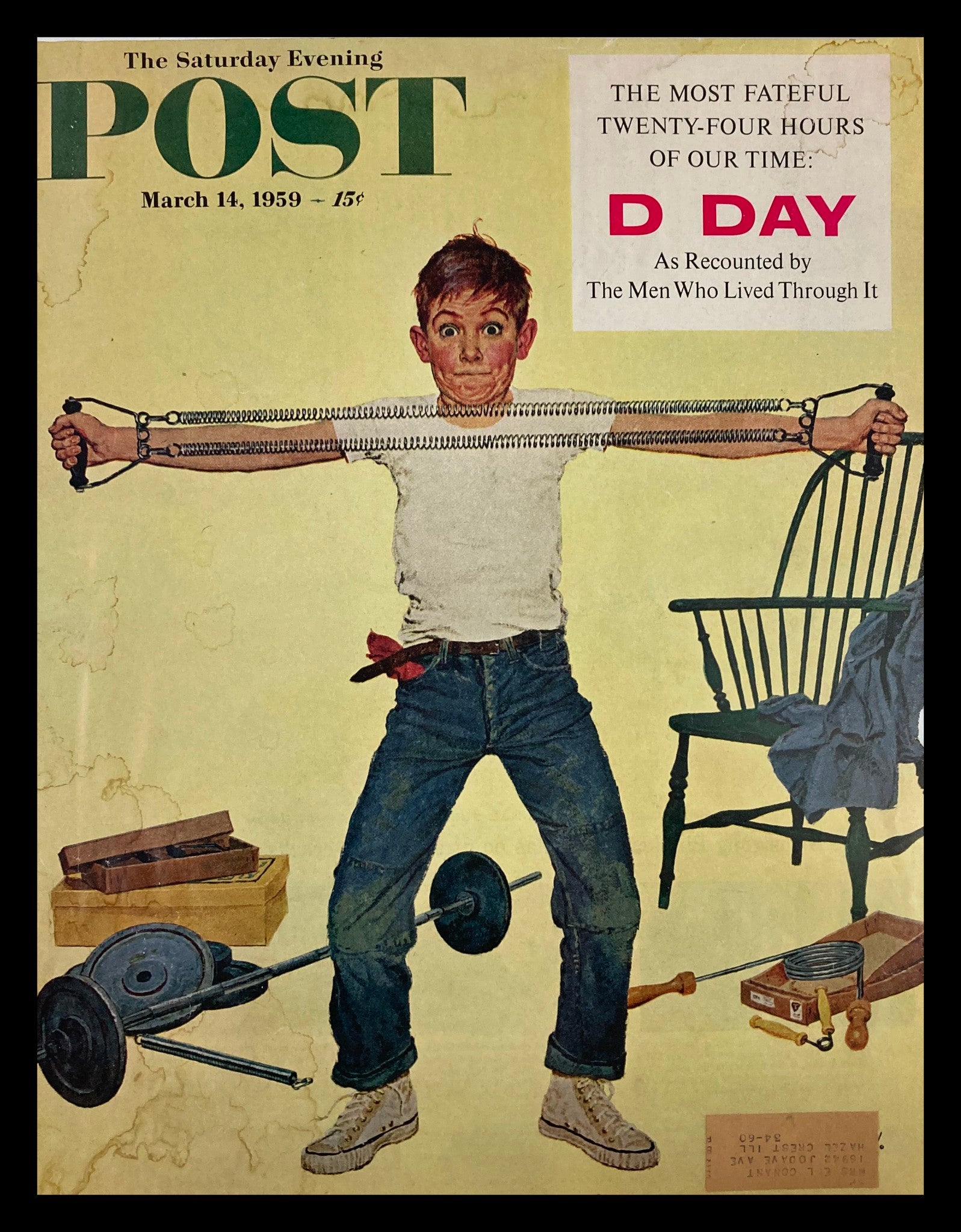 COVER ONLY The Saturday Evening Post March 14 1959 D Day as Recounted