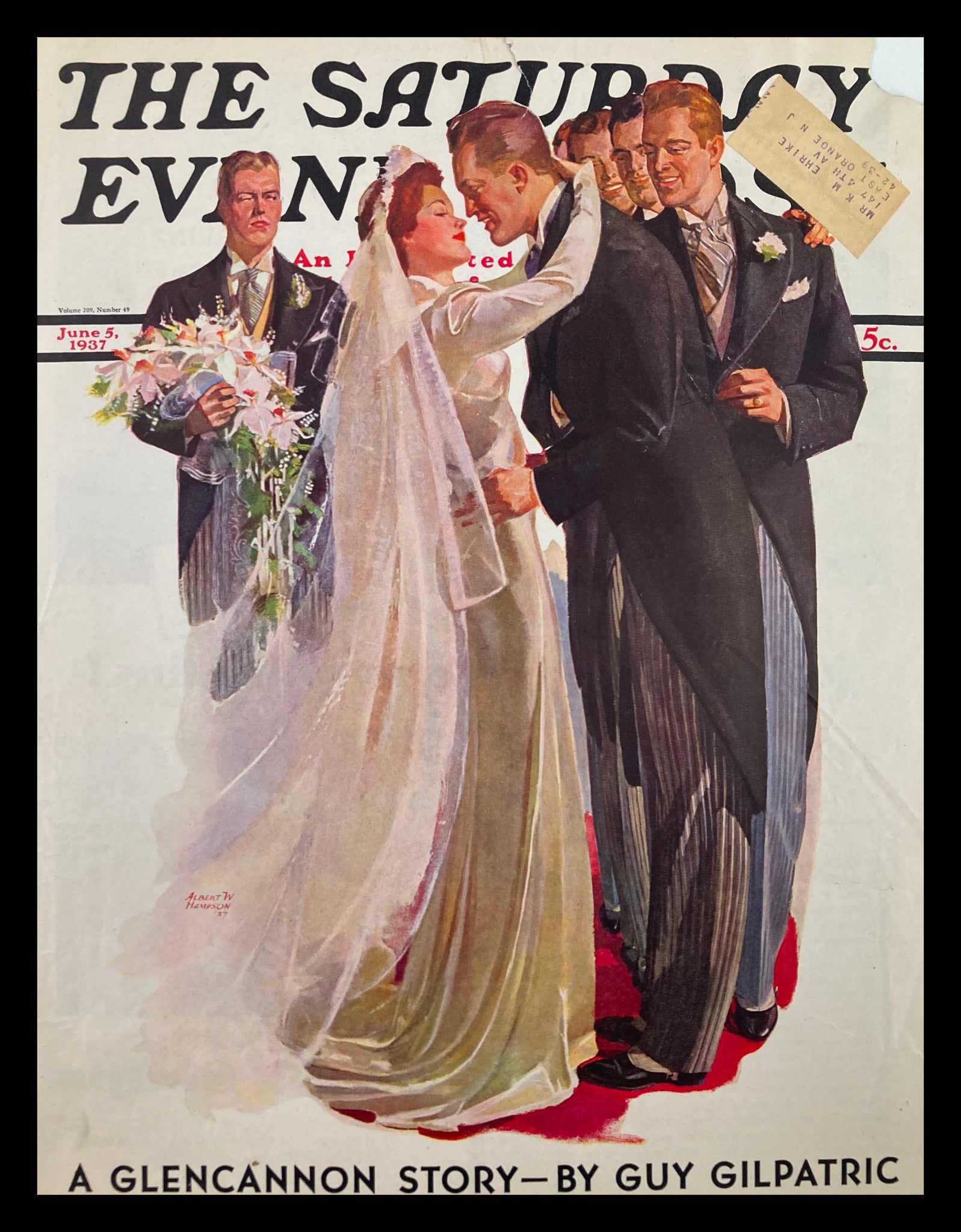 COVER ONLY The Saturday Evening Post June 5 1937 A Glencannon Story