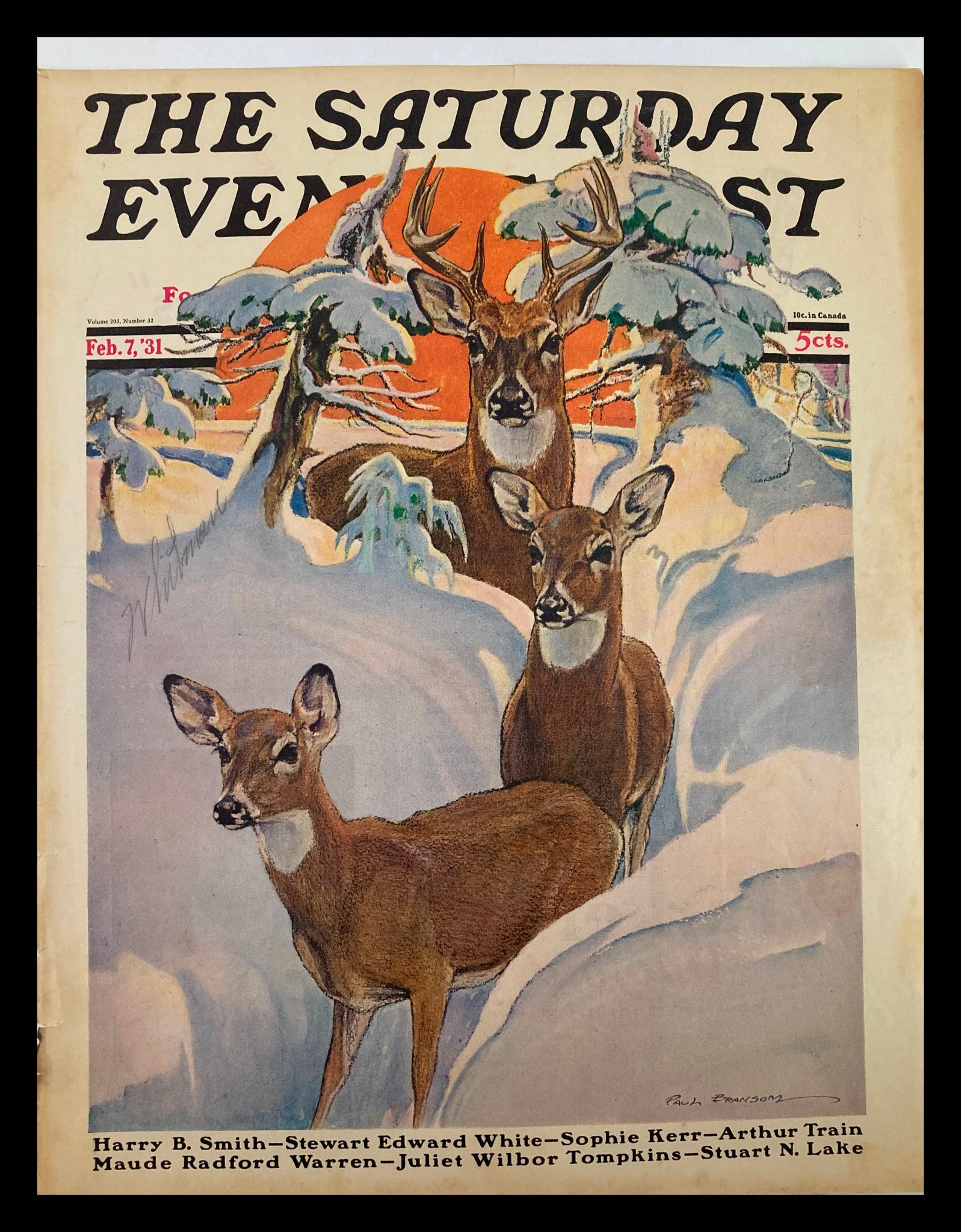 COVER ONLY The Saturday Evening Post February 7 1931 Maude Radford Warren