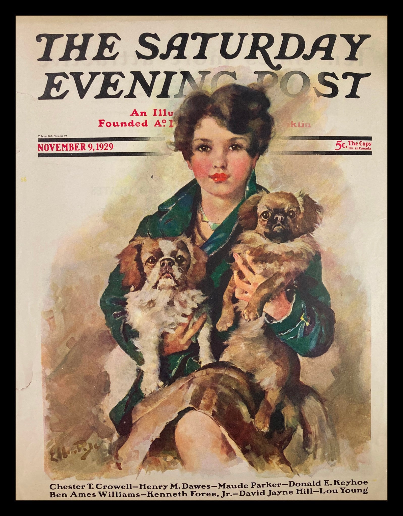 COVER ONLY The Saturday Evening Post November 9 1929 Ben Ames Williams