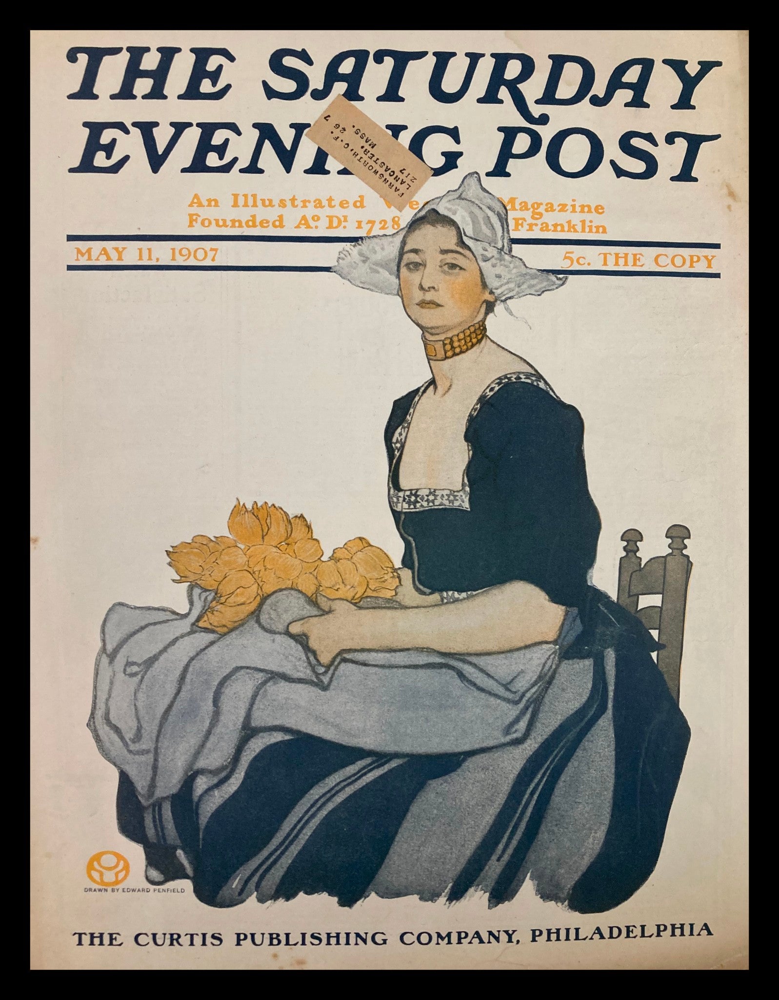 COVER ONLY The Saturday Evening Post May 11 1907 The Farmer's Lady Portrait