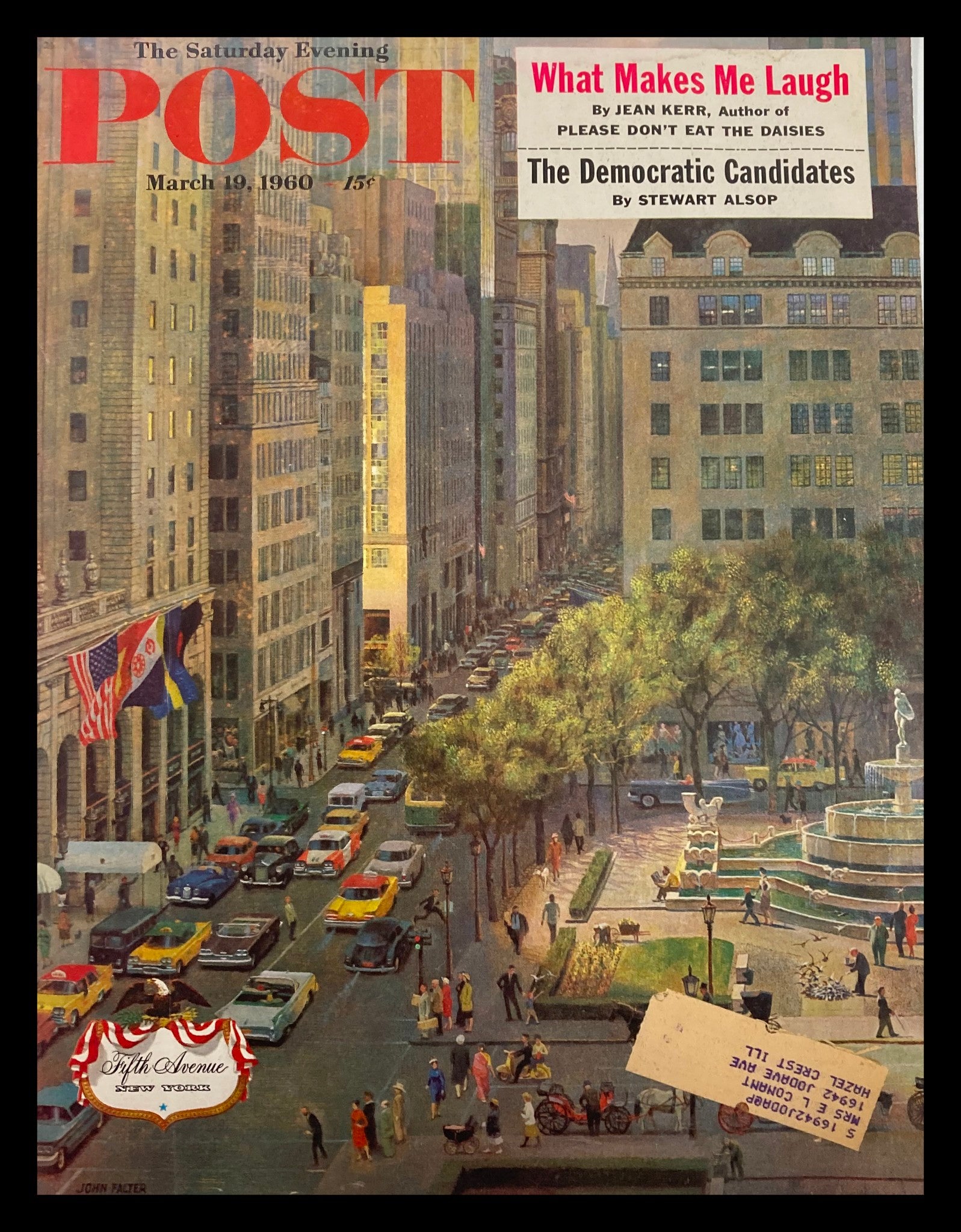 COVER ONLY The Saturday Evening Post March 19 1960 The Democratic Candidates