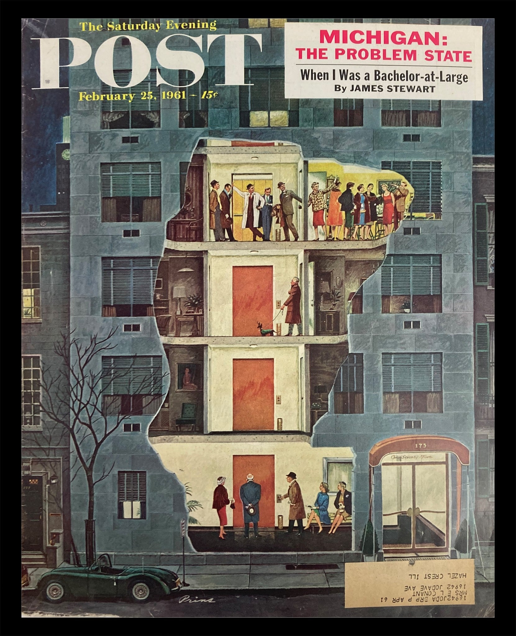 COVER ONLY The Saturday Evening Post February 25 1961 Michigan The Problem State