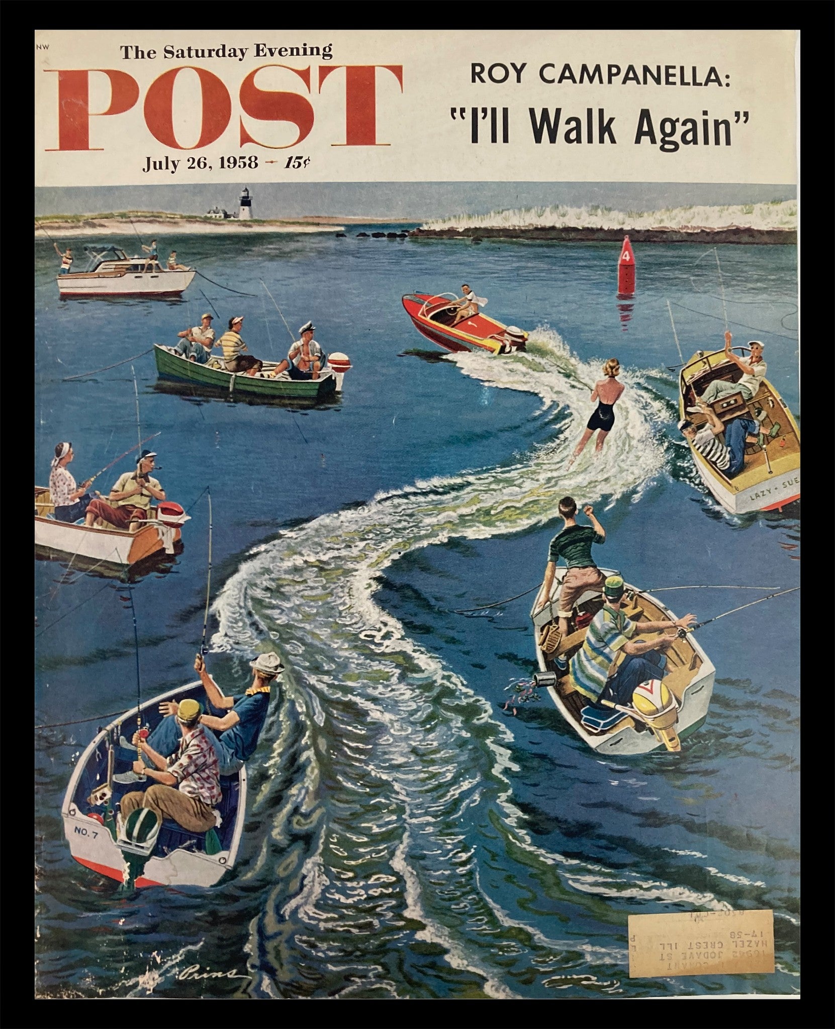 COVER ONLY The Saturday Evening Post July 26 1958 Roy Campanella I'll Walk Again