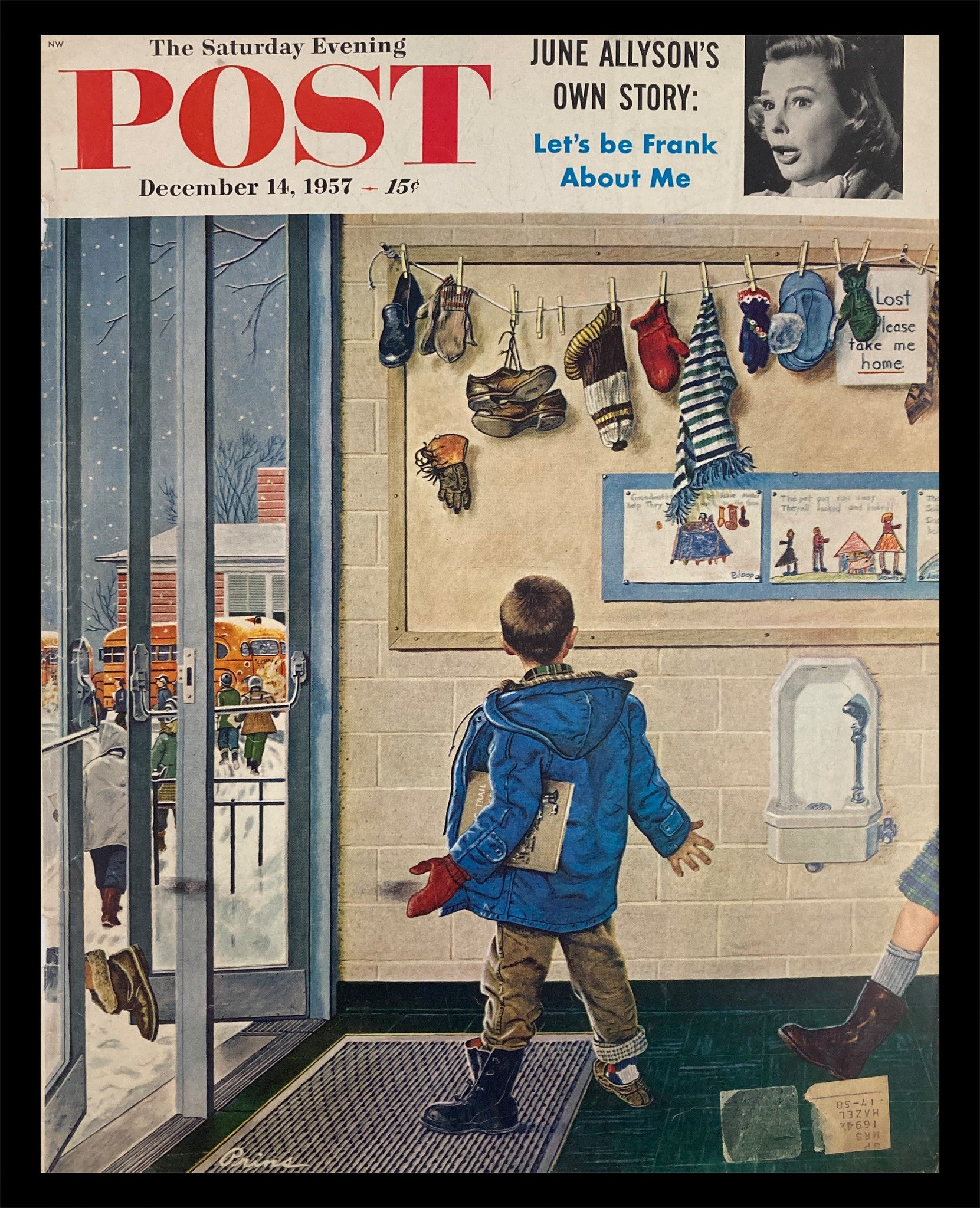 COVER ONLY The Saturday Evening Post December 14 1957 June Allyson's Own Story