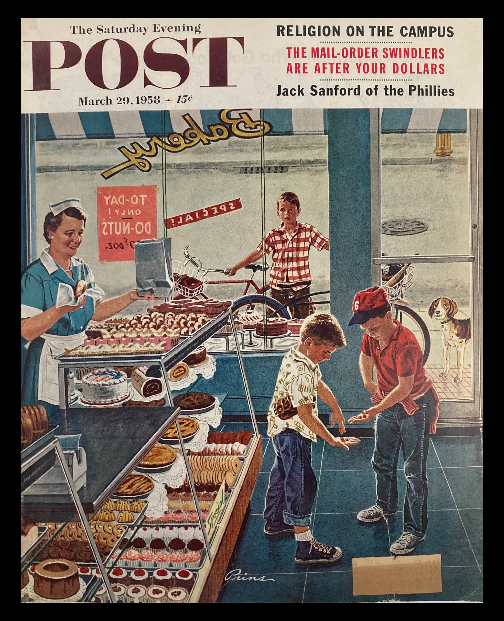 COVER ONLY The Saturday Evening Post March 29 1958 Jack Sanford of the Phillies