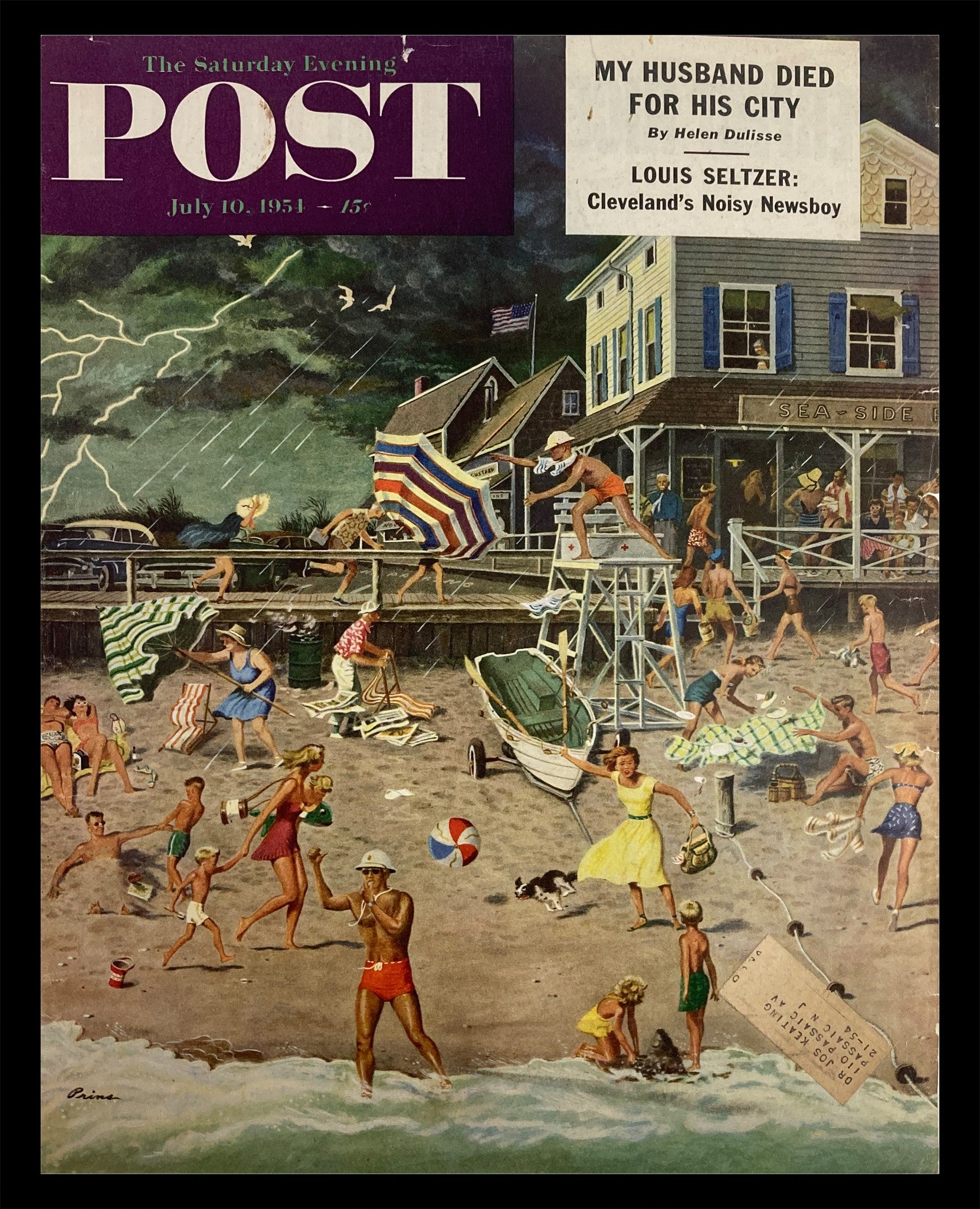 COVER ONLY The Saturday Evening Post July 10 1954 My Husband Died For His City