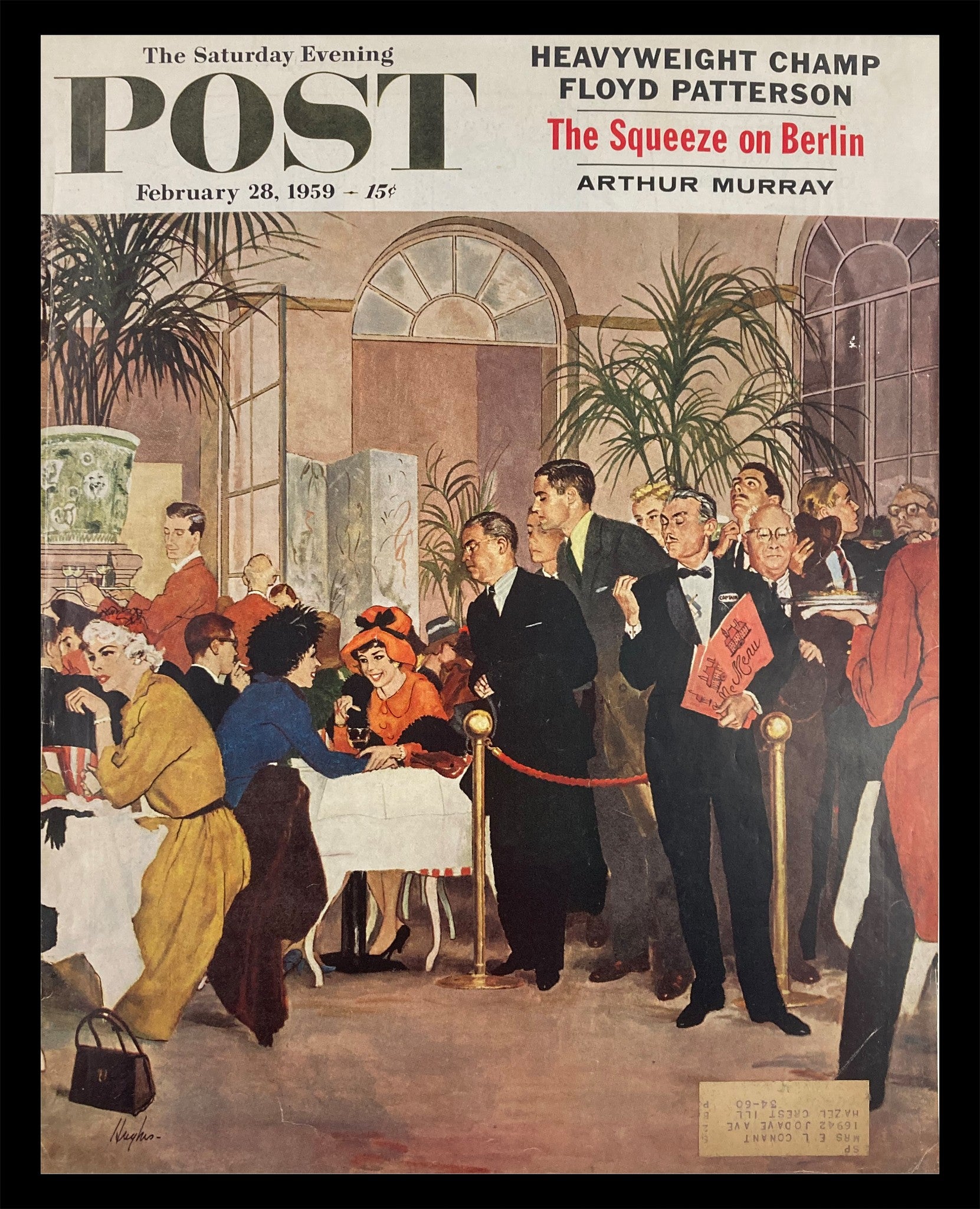 COVER ONLY The Saturday Evening Post February 28 1959 The Squeeze on Berlin