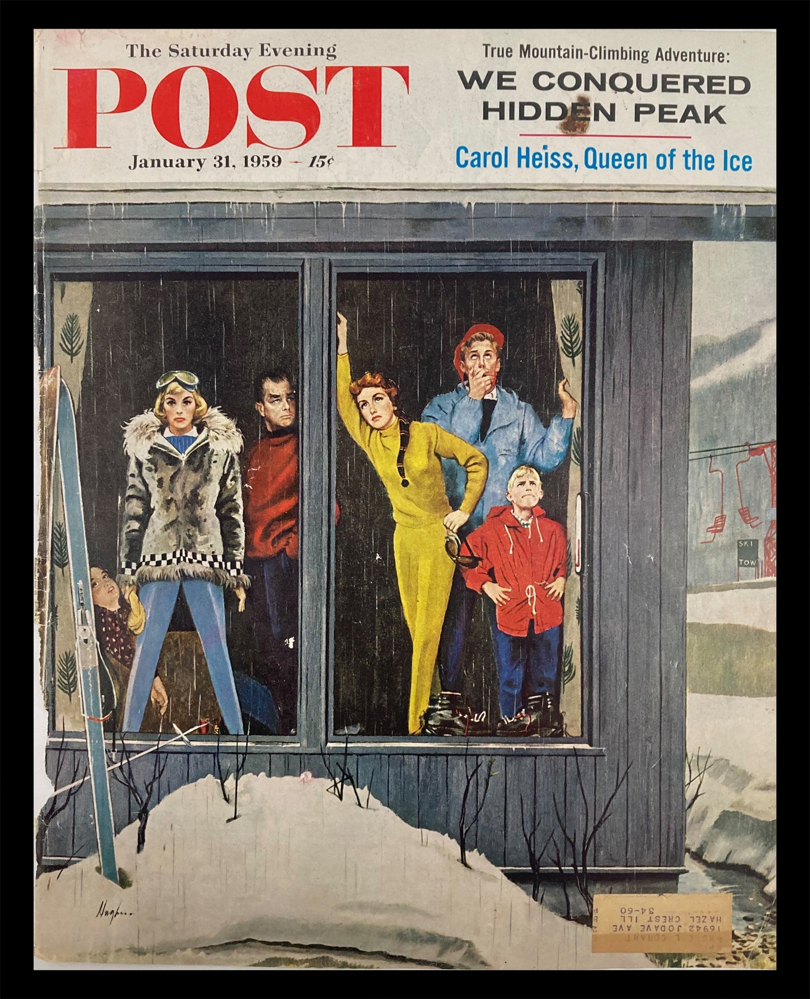 COVER ONLY The Saturday Evening Post January 31 1959 Carol Heiss Queen of Ice