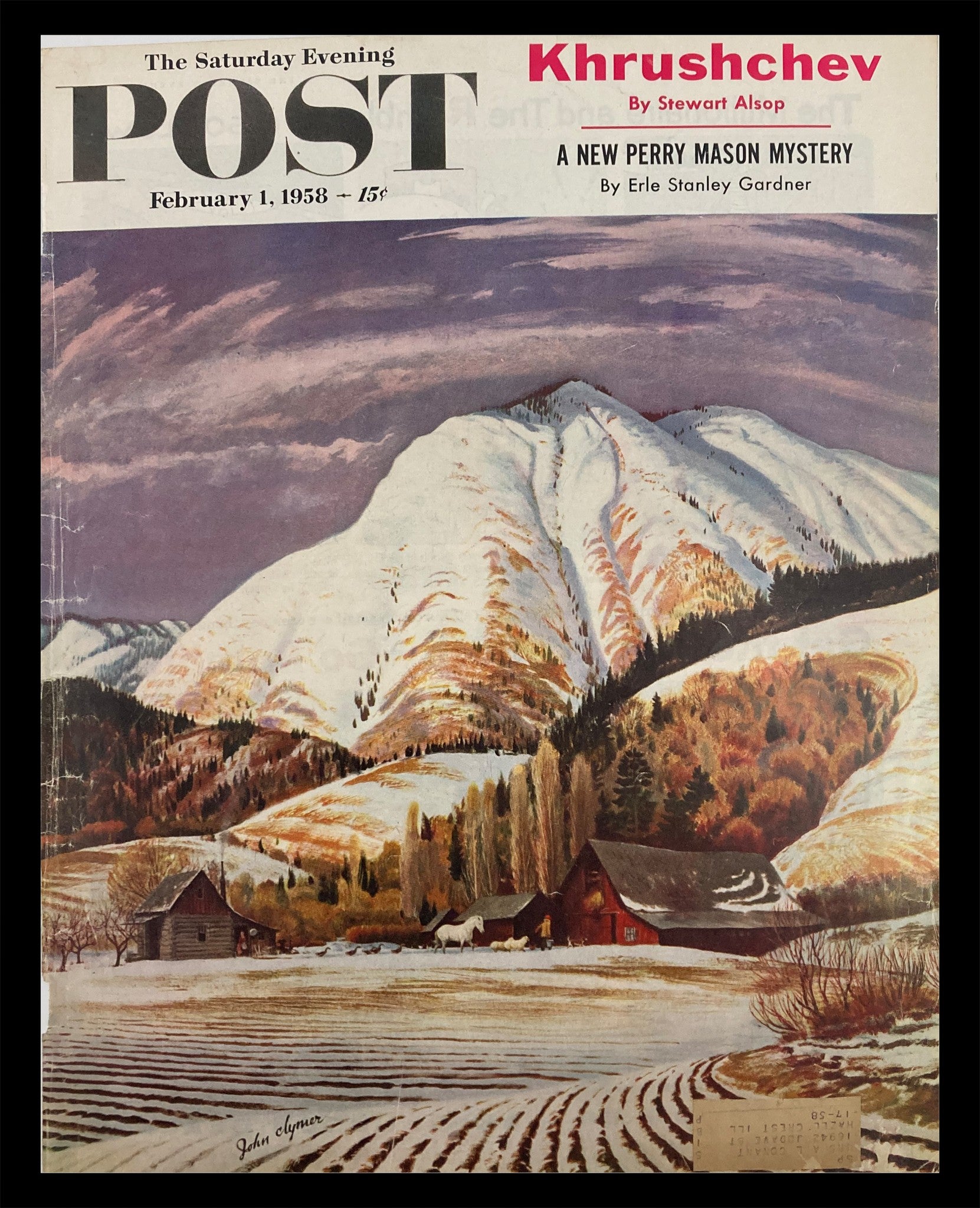 COVER ONLY The Saturday Evening Post February 1 1958 Nikita Khrushchev