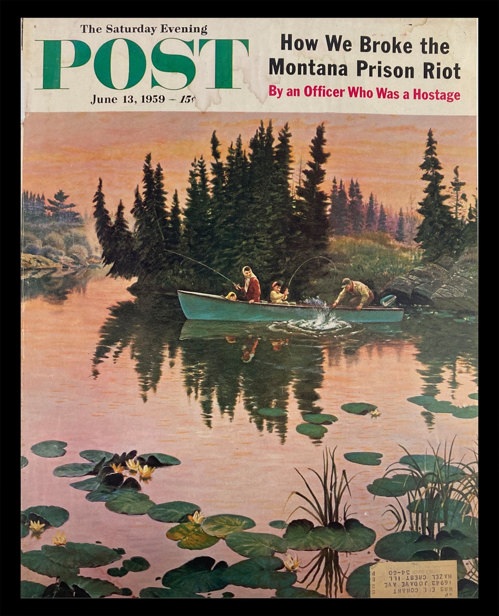 COVER ONLY The Saturday Evening Post June 13 1959 The Montana Prison Riot