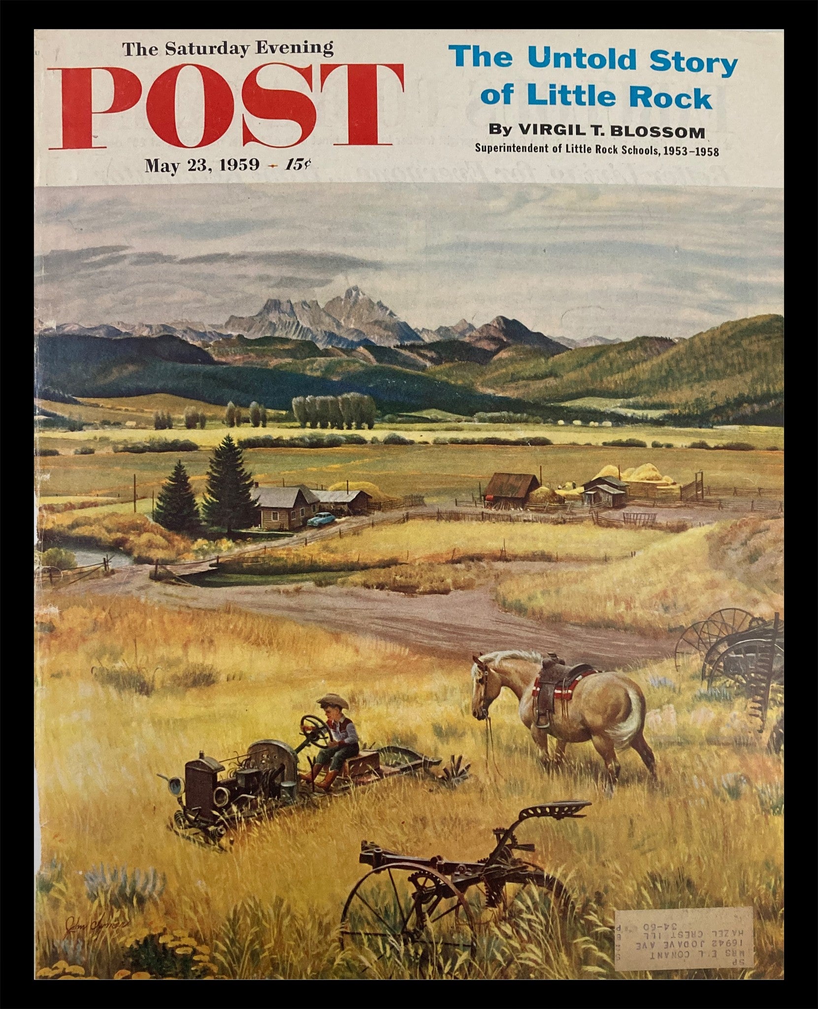 COVER ONLY The Saturday Evening Post May 23 1959 The Untold Story of Little Rock