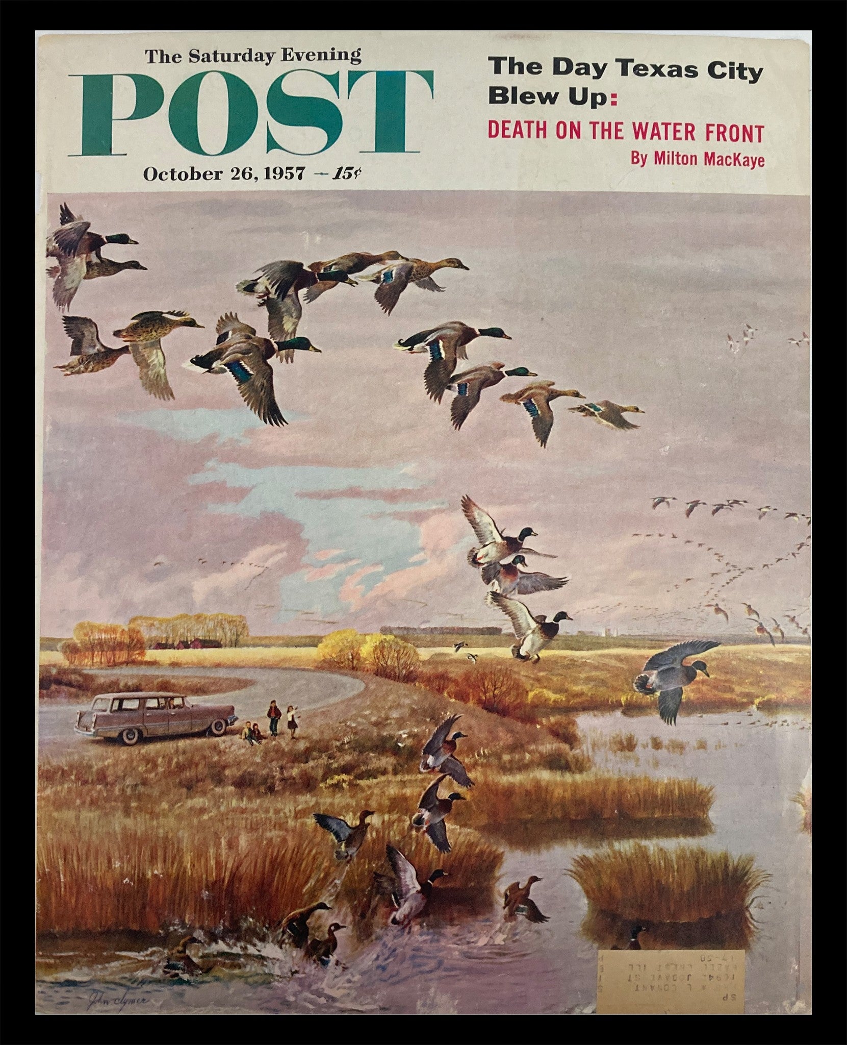 COVER ONLY The Saturday Evening Post October 26 1957 Death on the Water Front