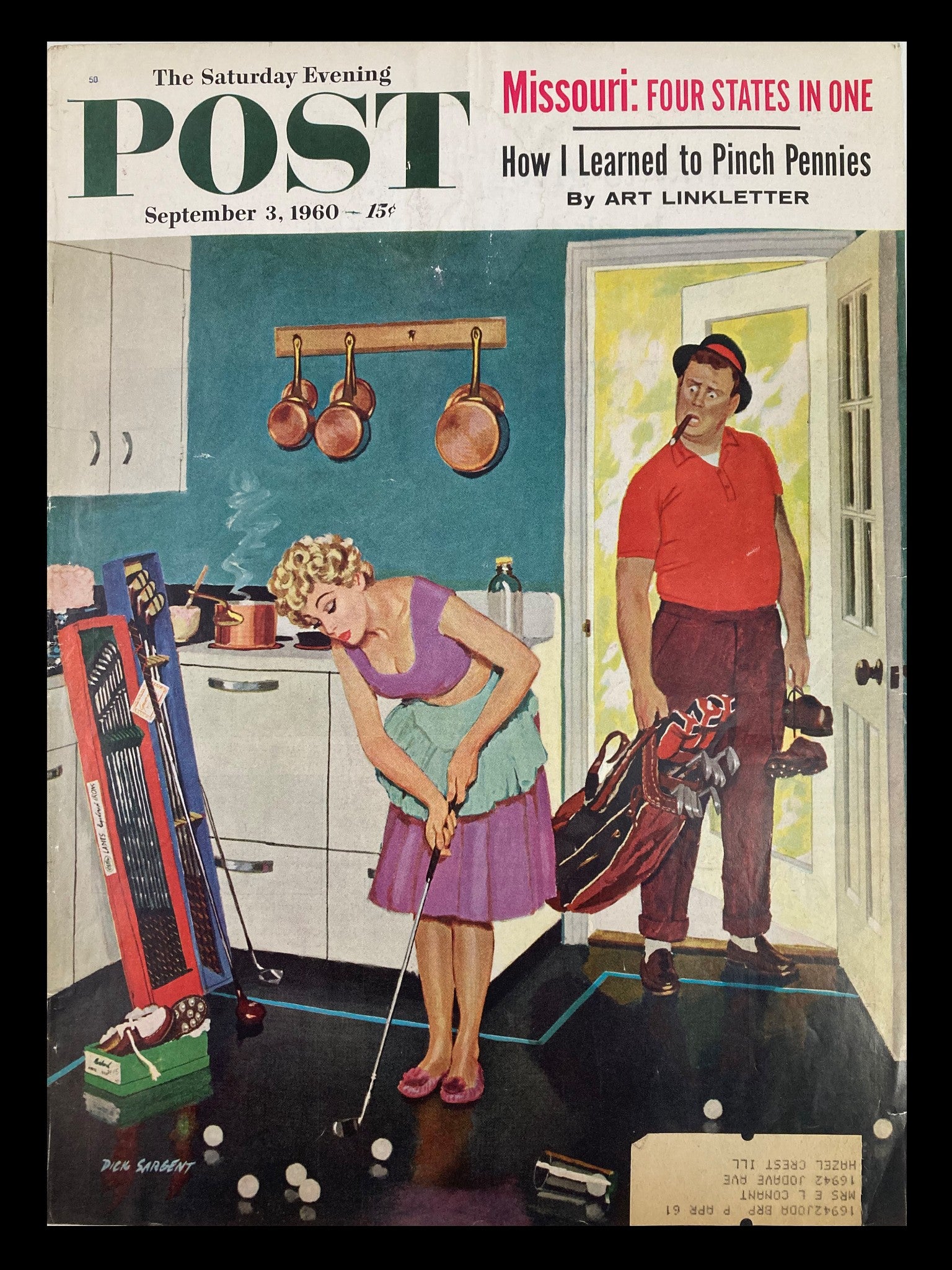 COVER ONLY The Saturday Evening Post September 3 1960 Missouri Four States in 1