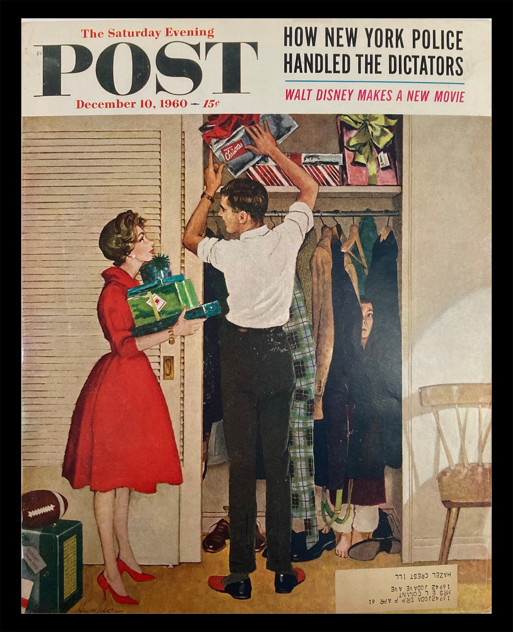 COVER ONLY The Saturday Evening Post December 10 1960 Walt Disney Make New Movie