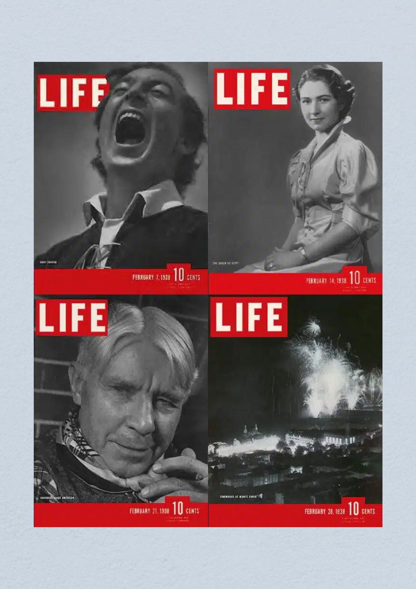 Life Magazine Lot of 4 Full Month of February 1938 7, 14, 21, 28