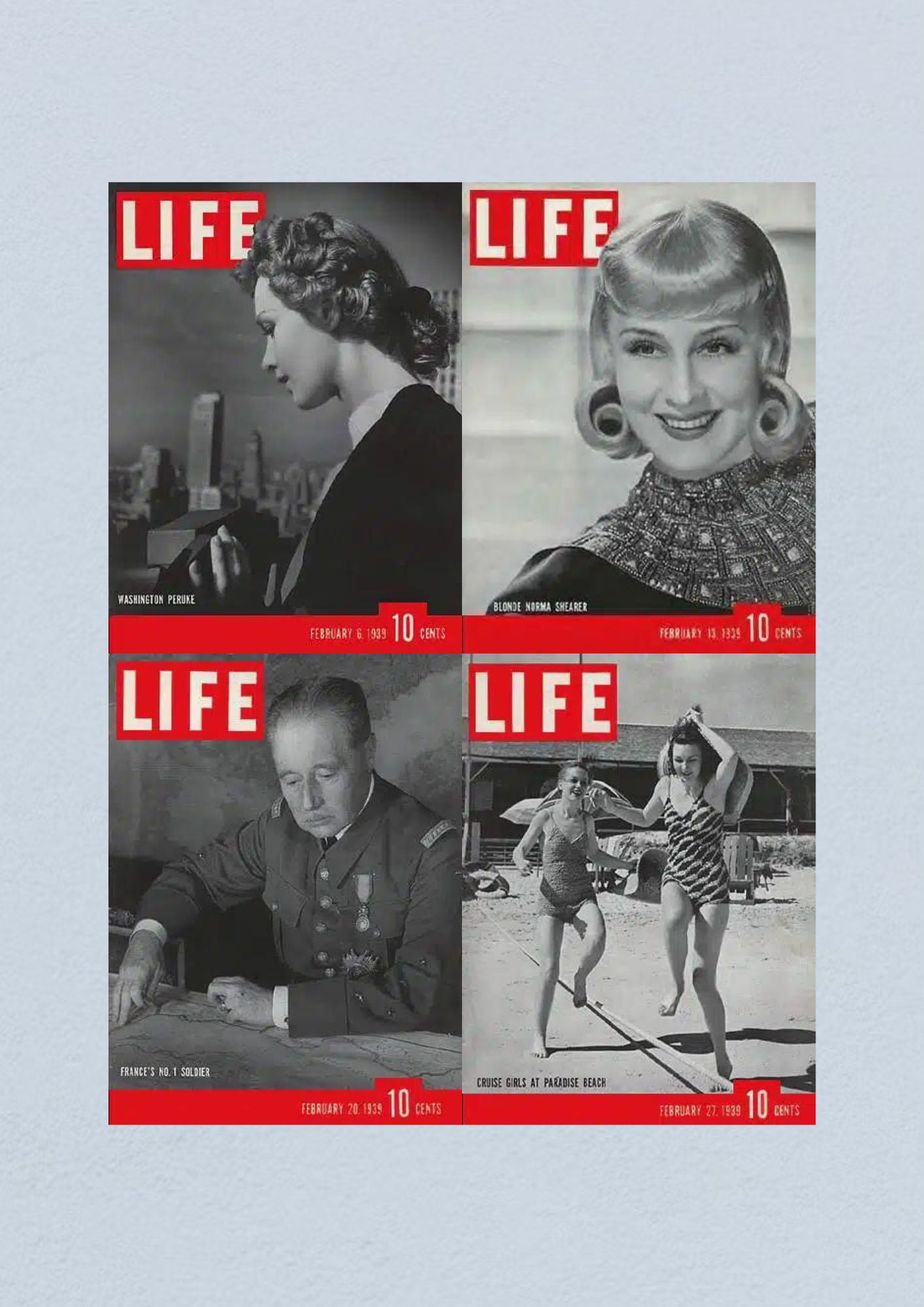 Life Magazine Lot of 4 Full Month of February 1939 6, 13, 20, 27 WWII ERA