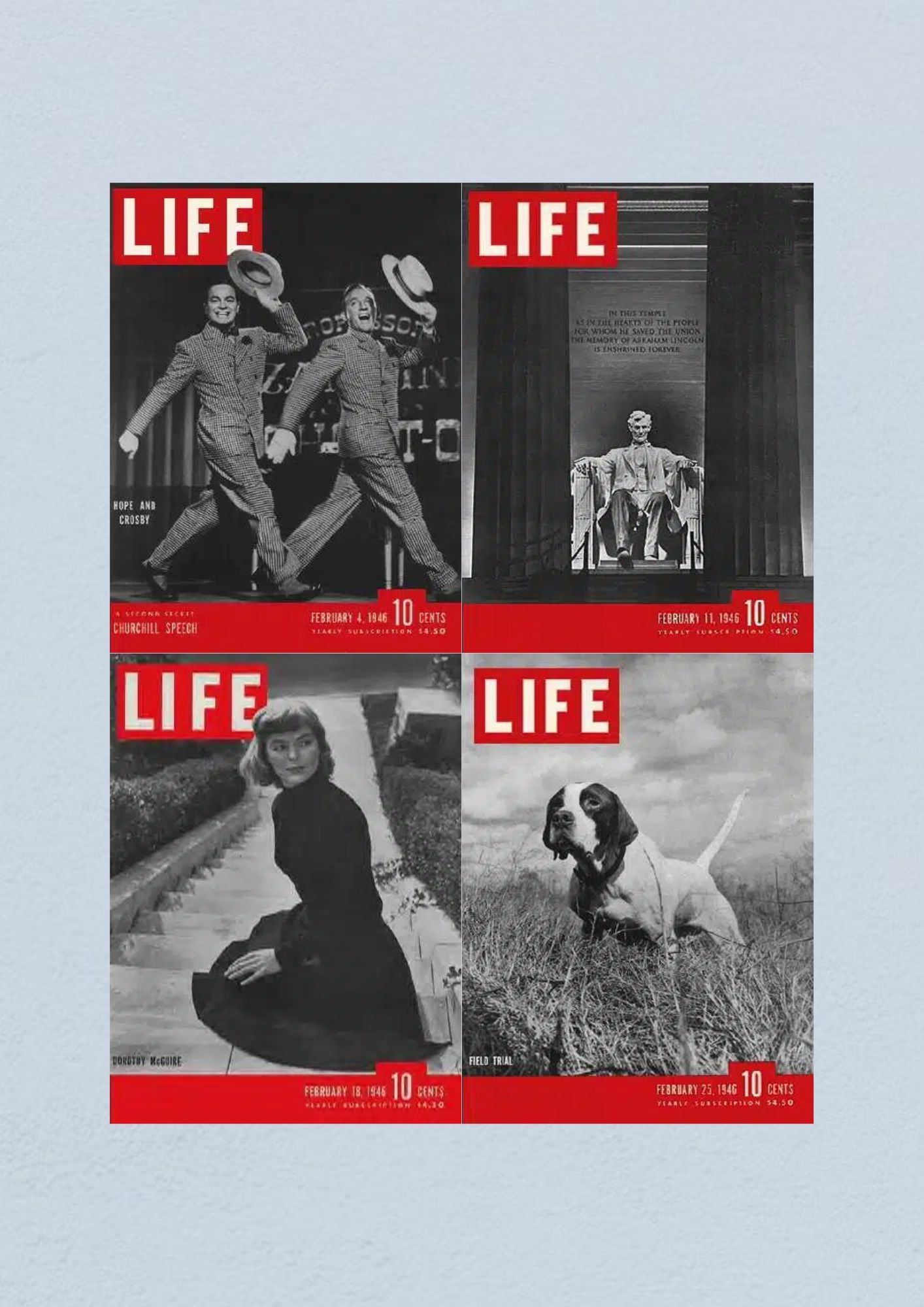 Life Magazine Lot of 4 Full Month of February 1946 4, 11, 18, 25