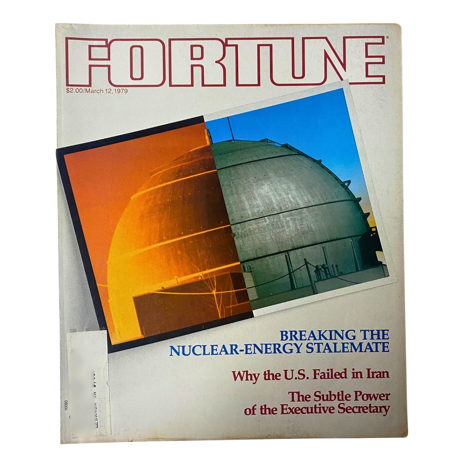 Fortune Magazine March 12, 1979 cover featuring the title 'Breaking The Nuclear-Energy Stalemate' with a visual of a nuclear reactor in the background.