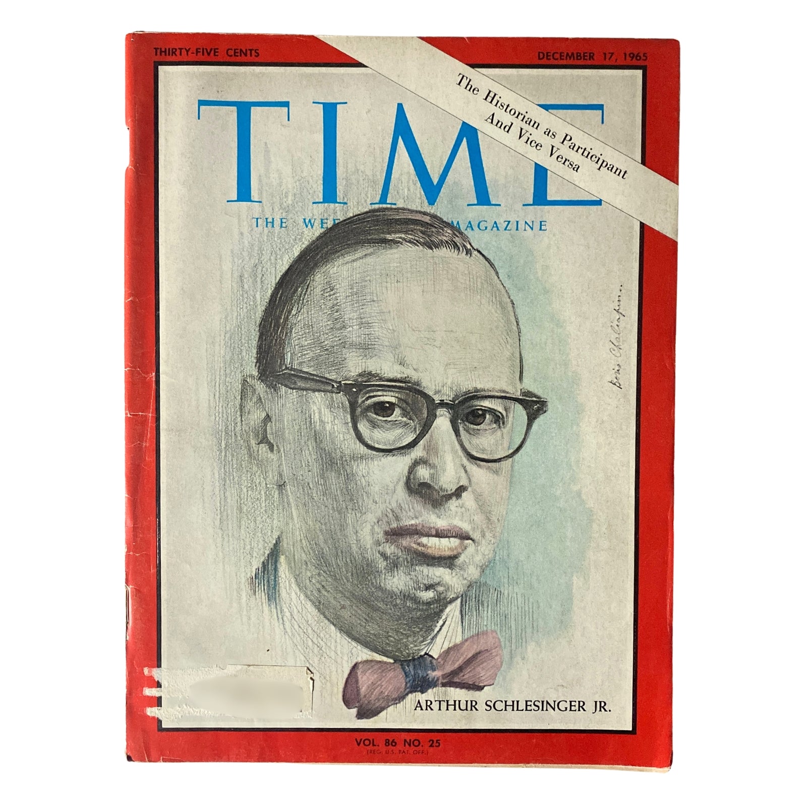 Time Magazine December 17, 1965 Vol 86 No. 25 Arthur Schlesinger Jr.