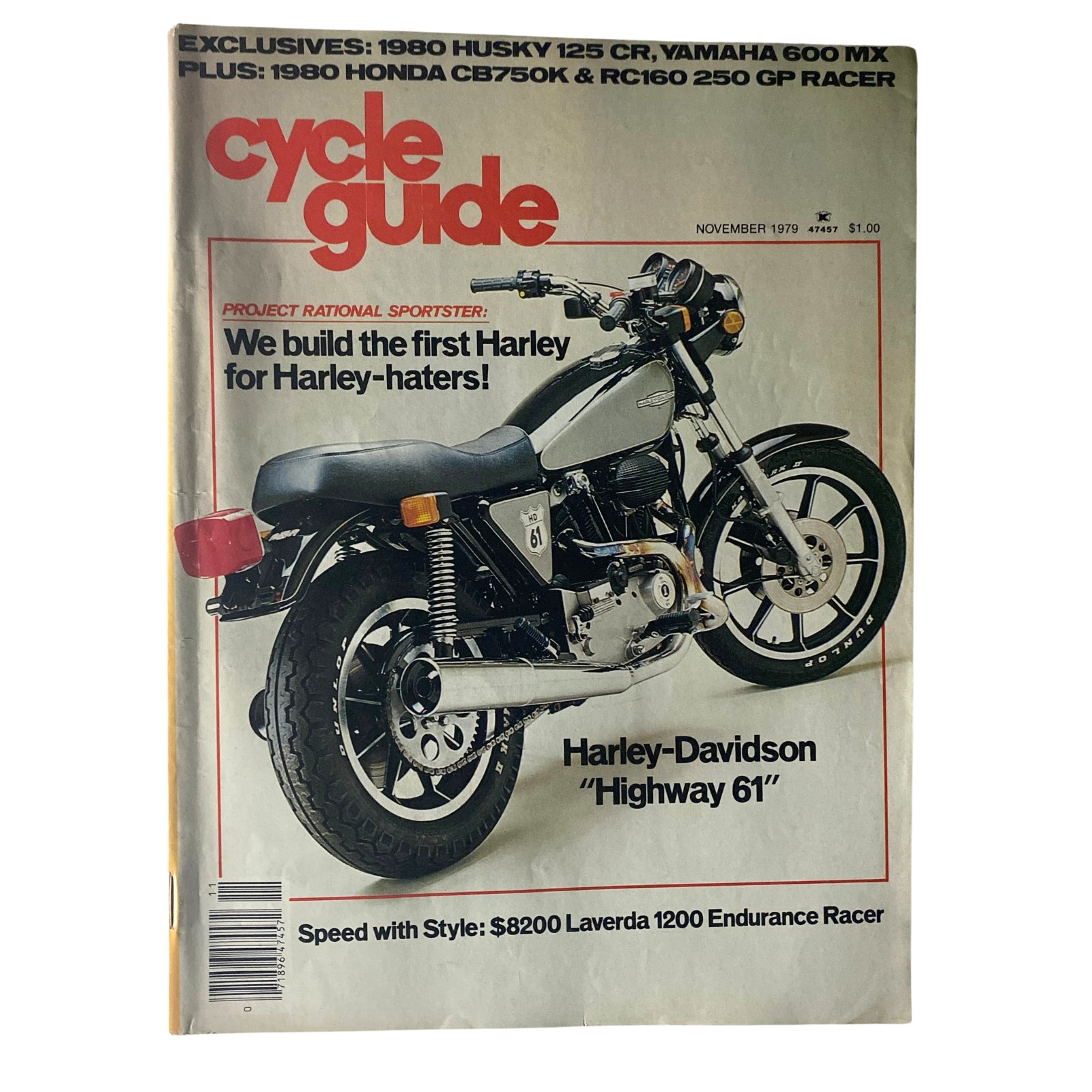 Cycle Guide Magazine November 1979 Harley-Davidson Highway 61 Cover No Label