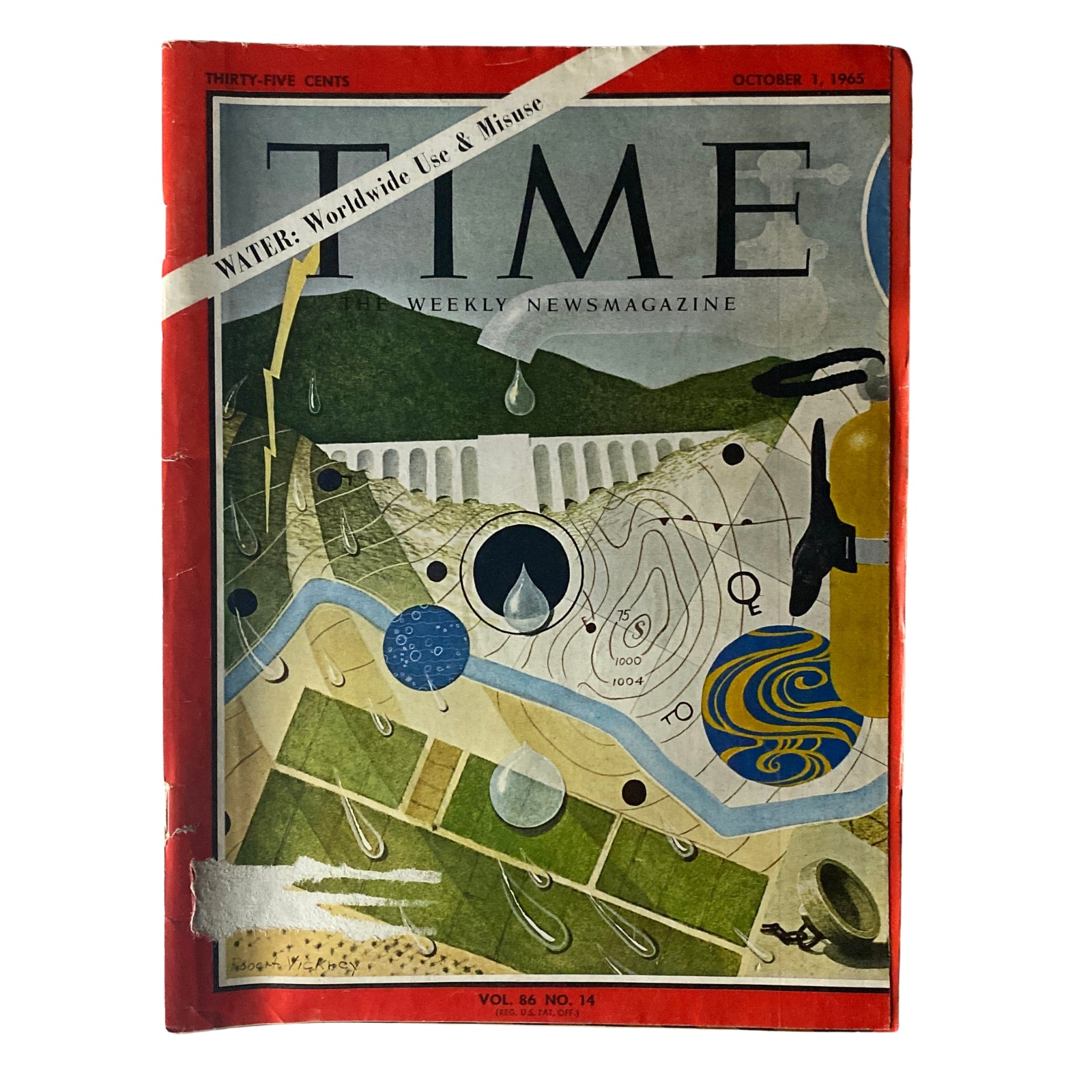 Time Magazine October 1, 1965 Vol 86 No. 14 Water: Worldwide Use & Misuse