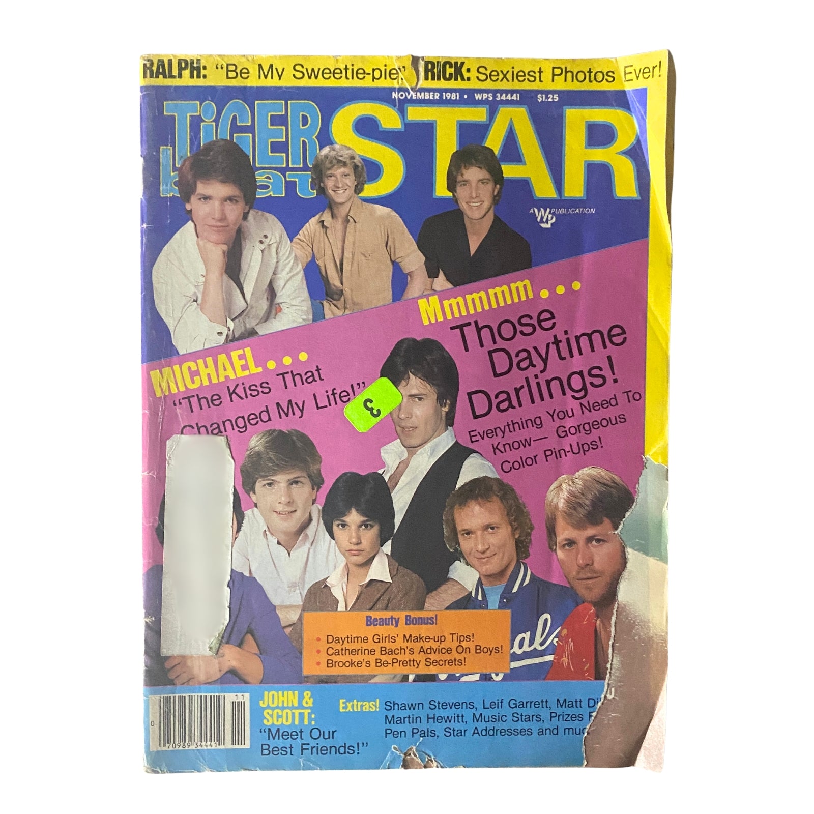 Tiger Beat Star Magazine November 1981 Shawn Stevens, Leif Garrett, Matt Dillon
