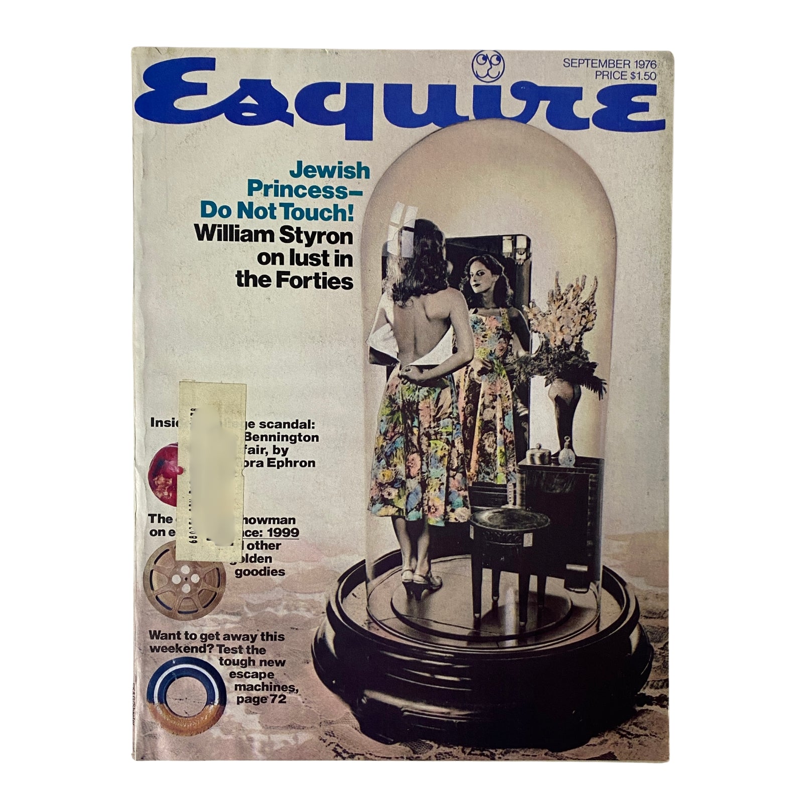 Cover of Esquire Magazine September 1976 featuring the article 'Jewish Princess - Do Not Touch!' and a profile on William Styron. The cover showcases a vintage design with a model in a floral dress.