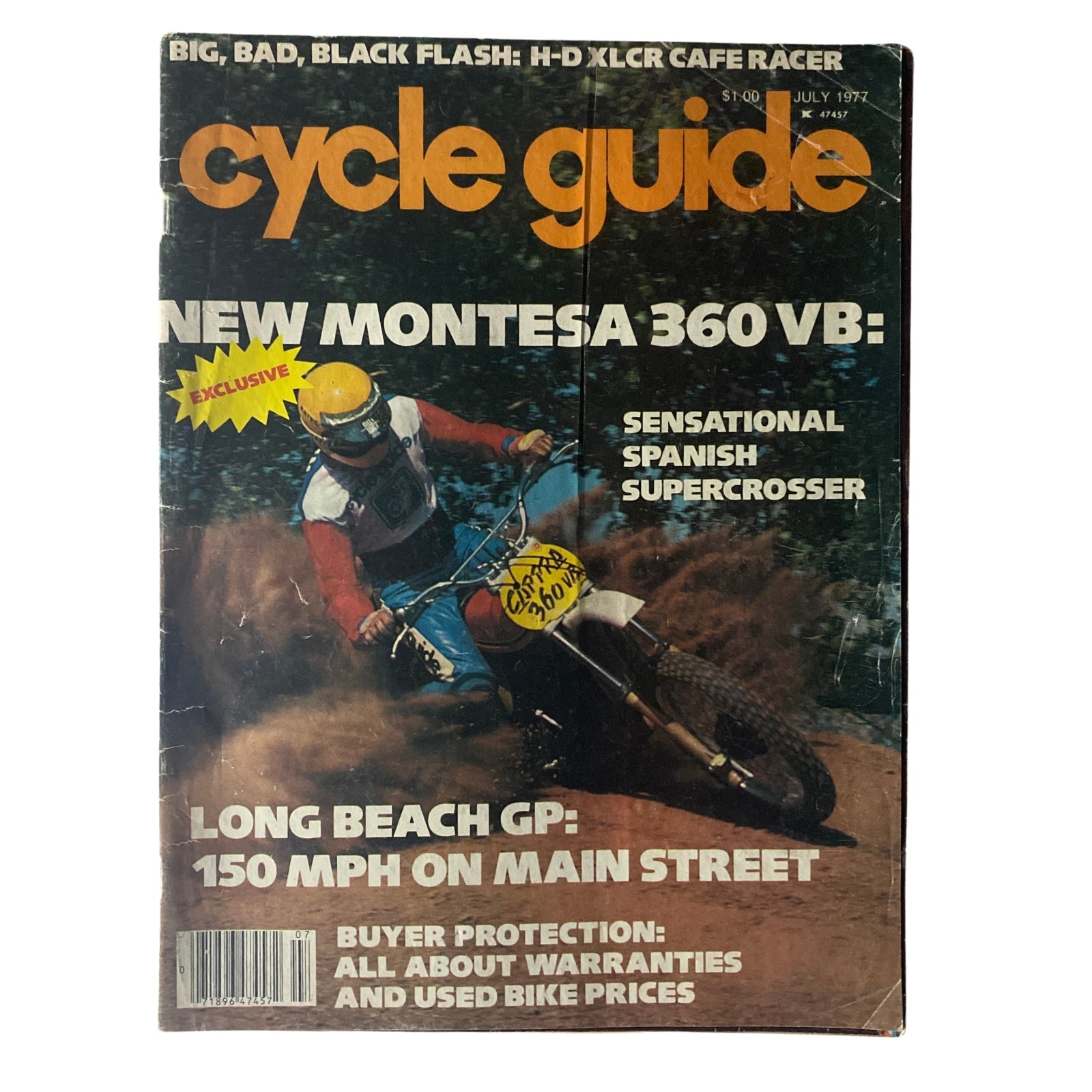 Cycle Guide Magazine July 1977 Montesa 360 VB Supercrosser Cover No Label